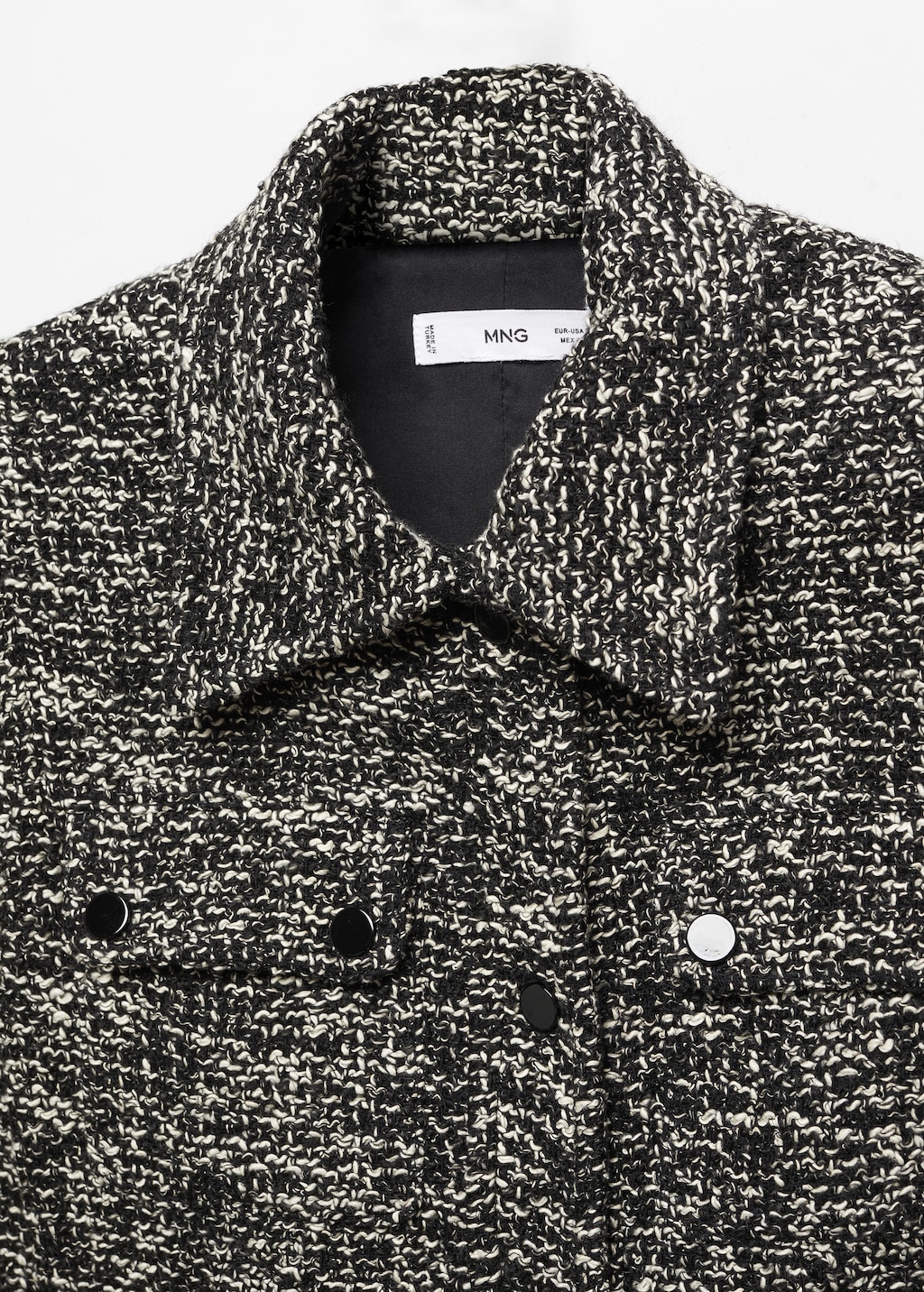 Tweed jacket with shirt collar - Women | MANGO OUTLET USA