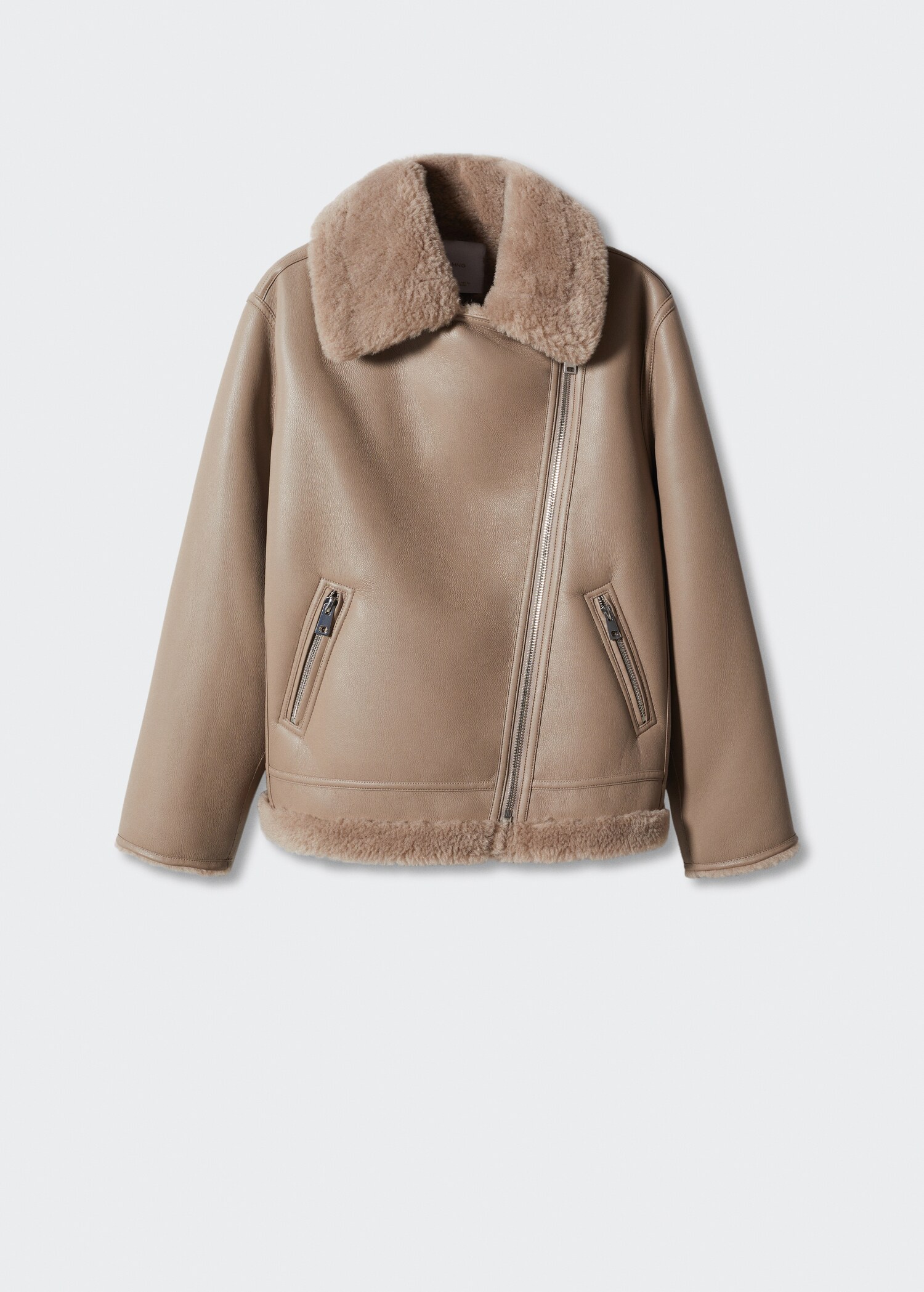 Jacket with shearling-effect lining - Article without model