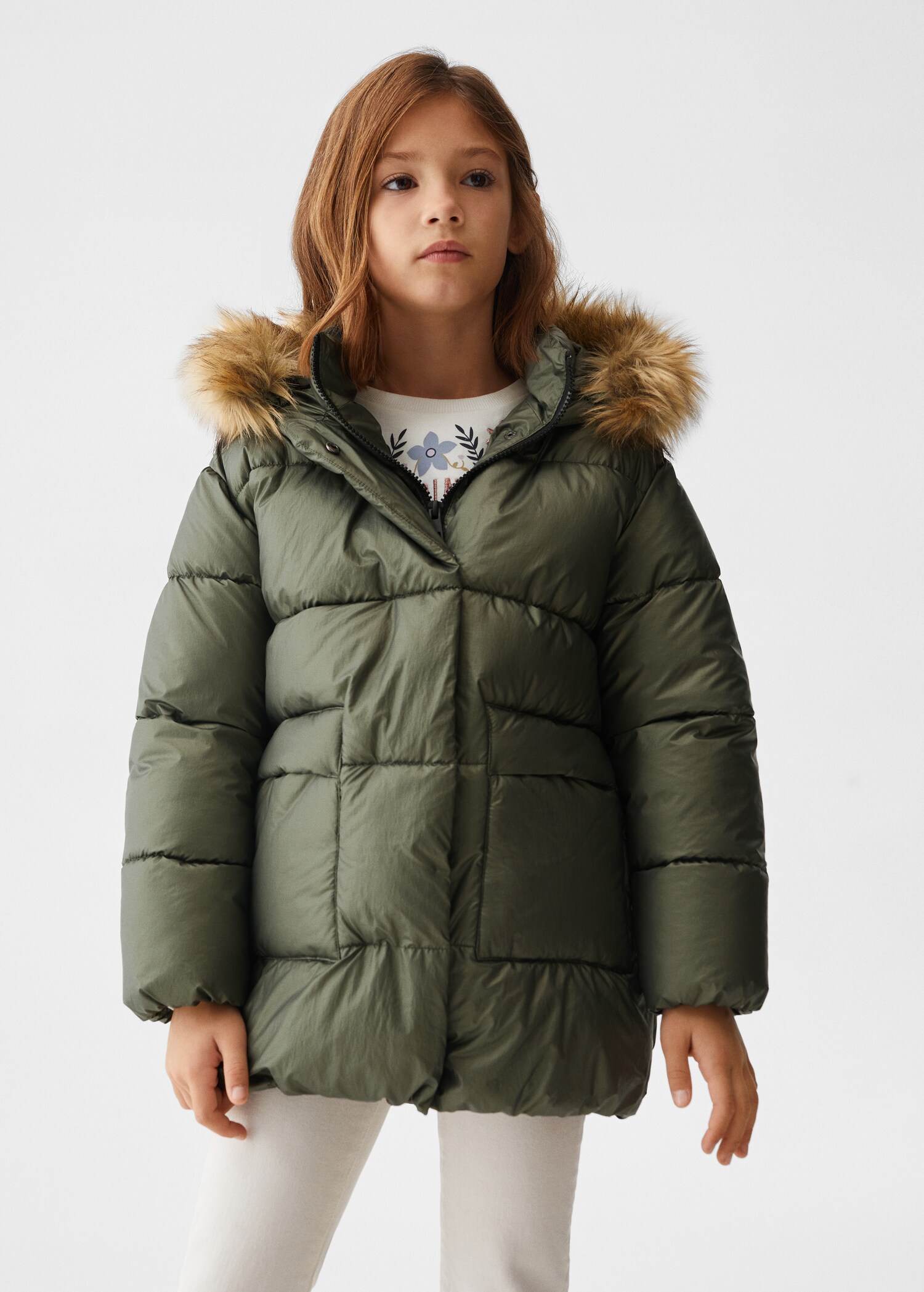 Stepp-Anorak mit Kapuze - Mittlere Ansicht