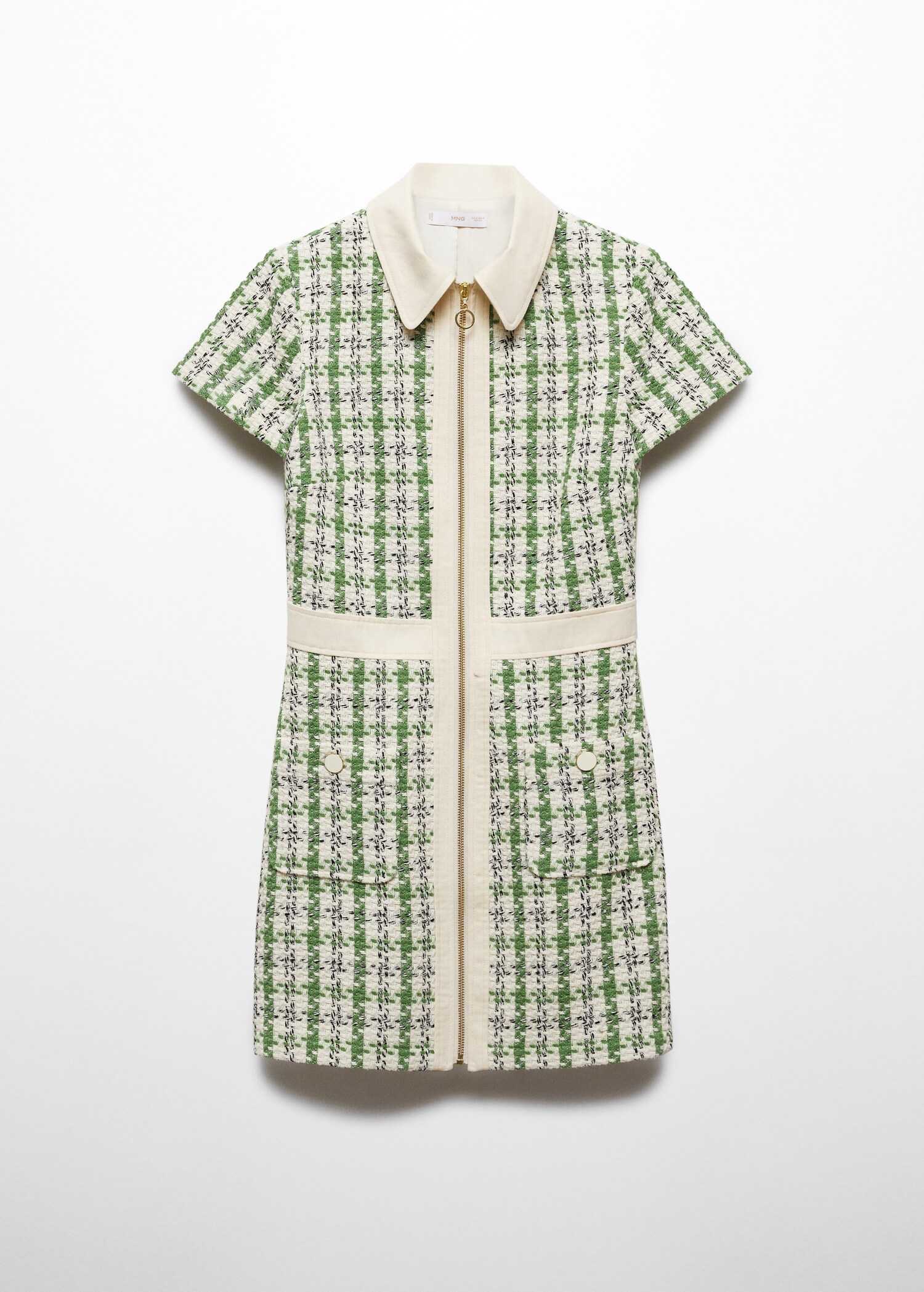 Tweed jurk met rits - Artikel zonder model