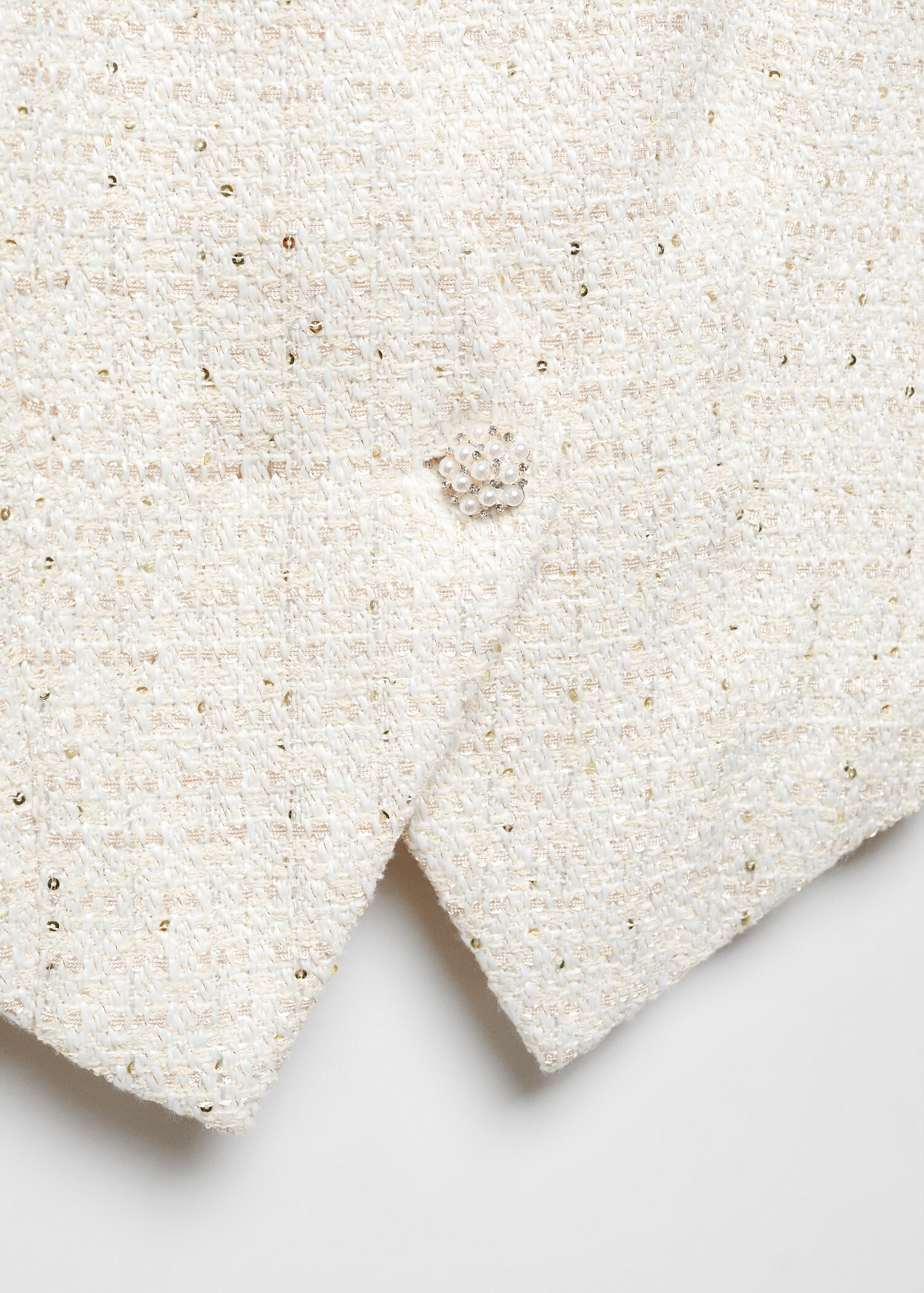 Tweed gilet with jewel button - Details of the article 8