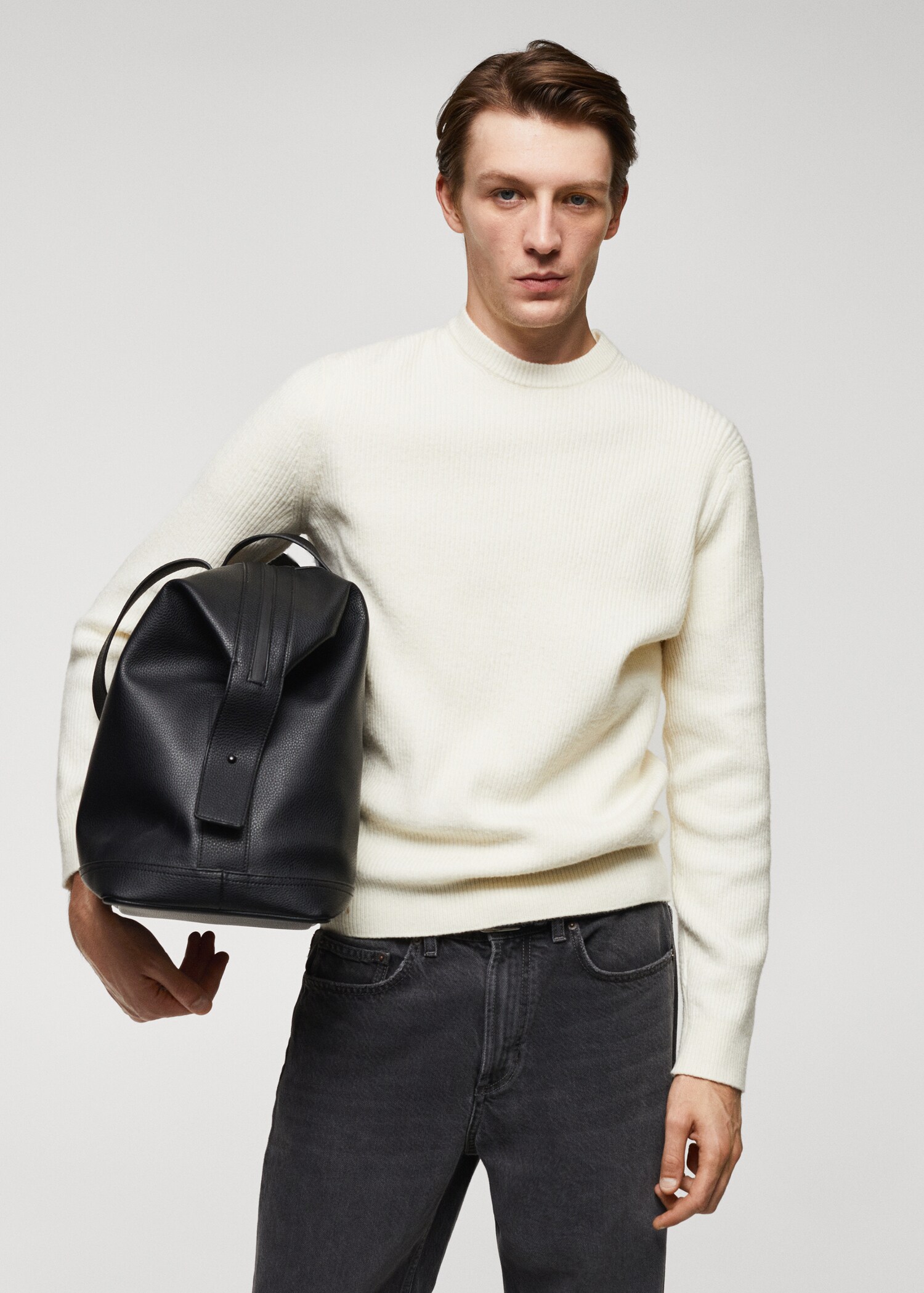 Ribbed knit sweater - Medium plane