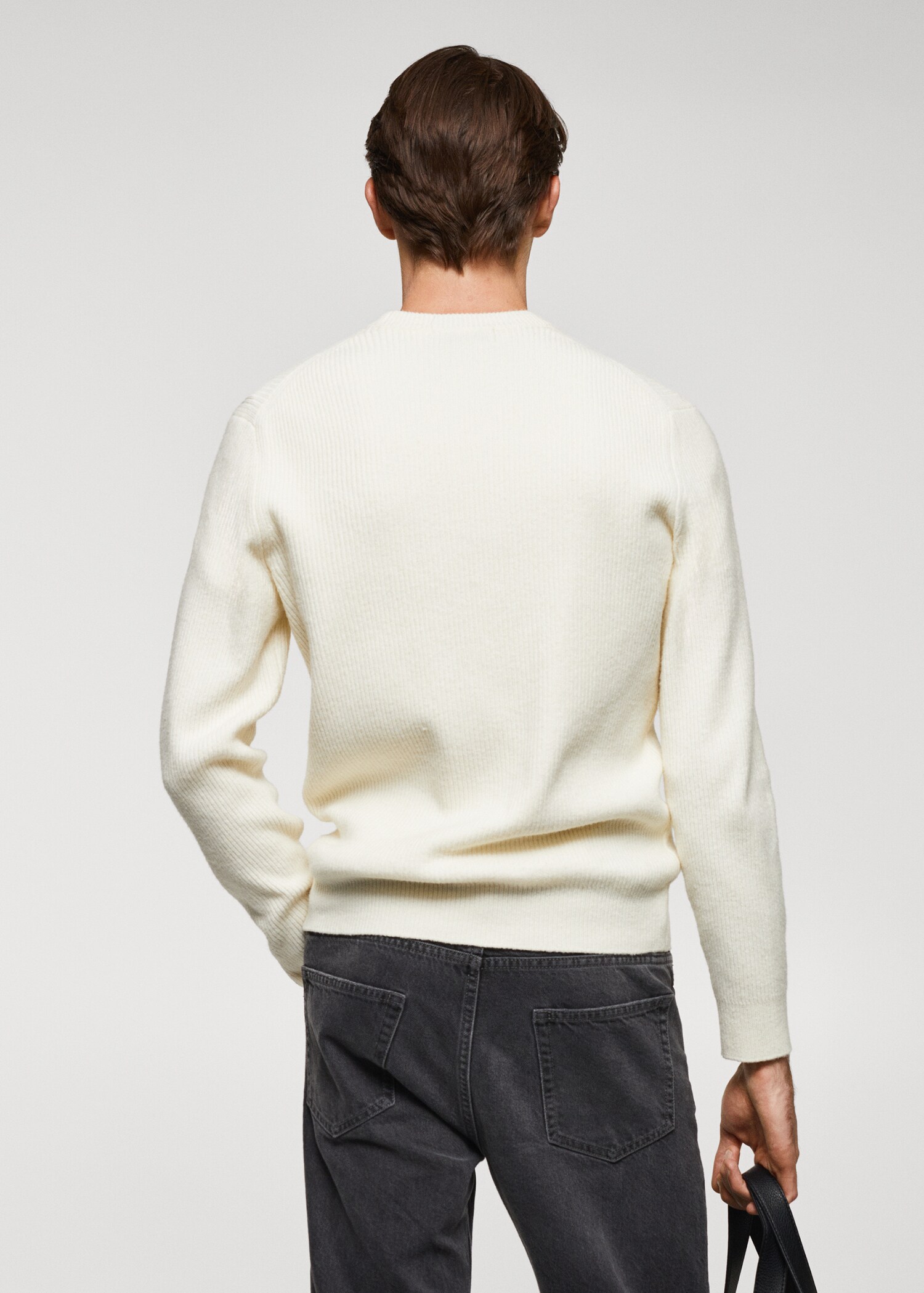 Ribbed knit sweater - Reverse of the article