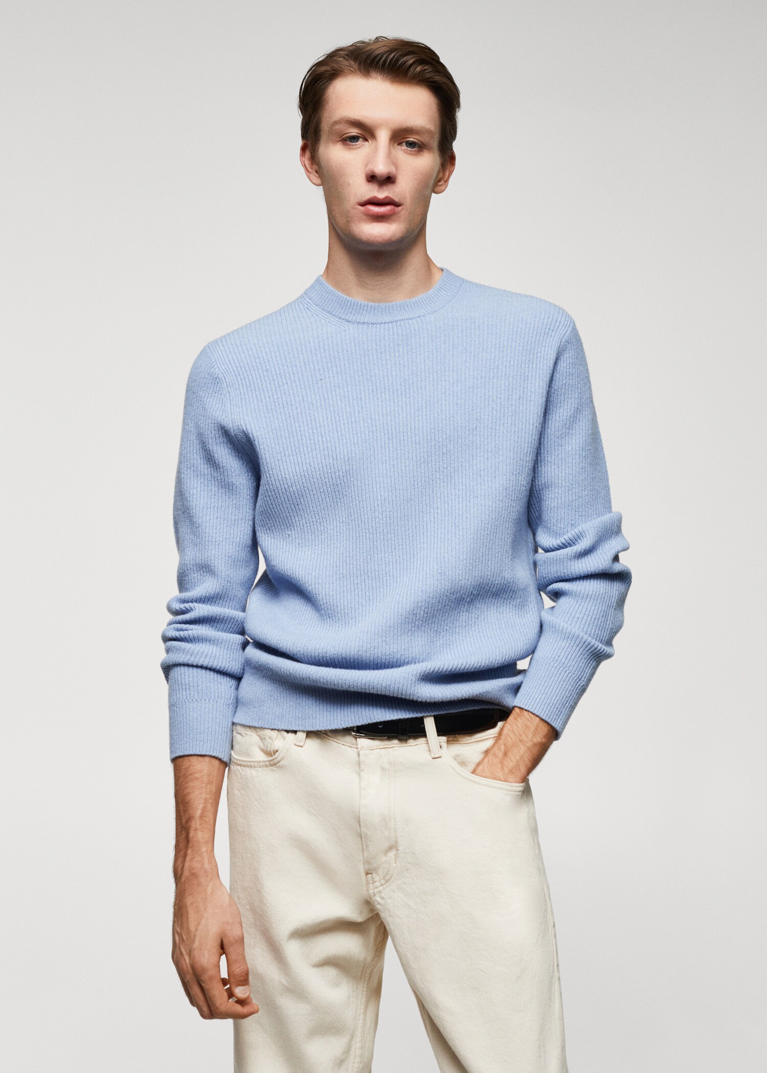 Ribbed knit sweater - Medium plane