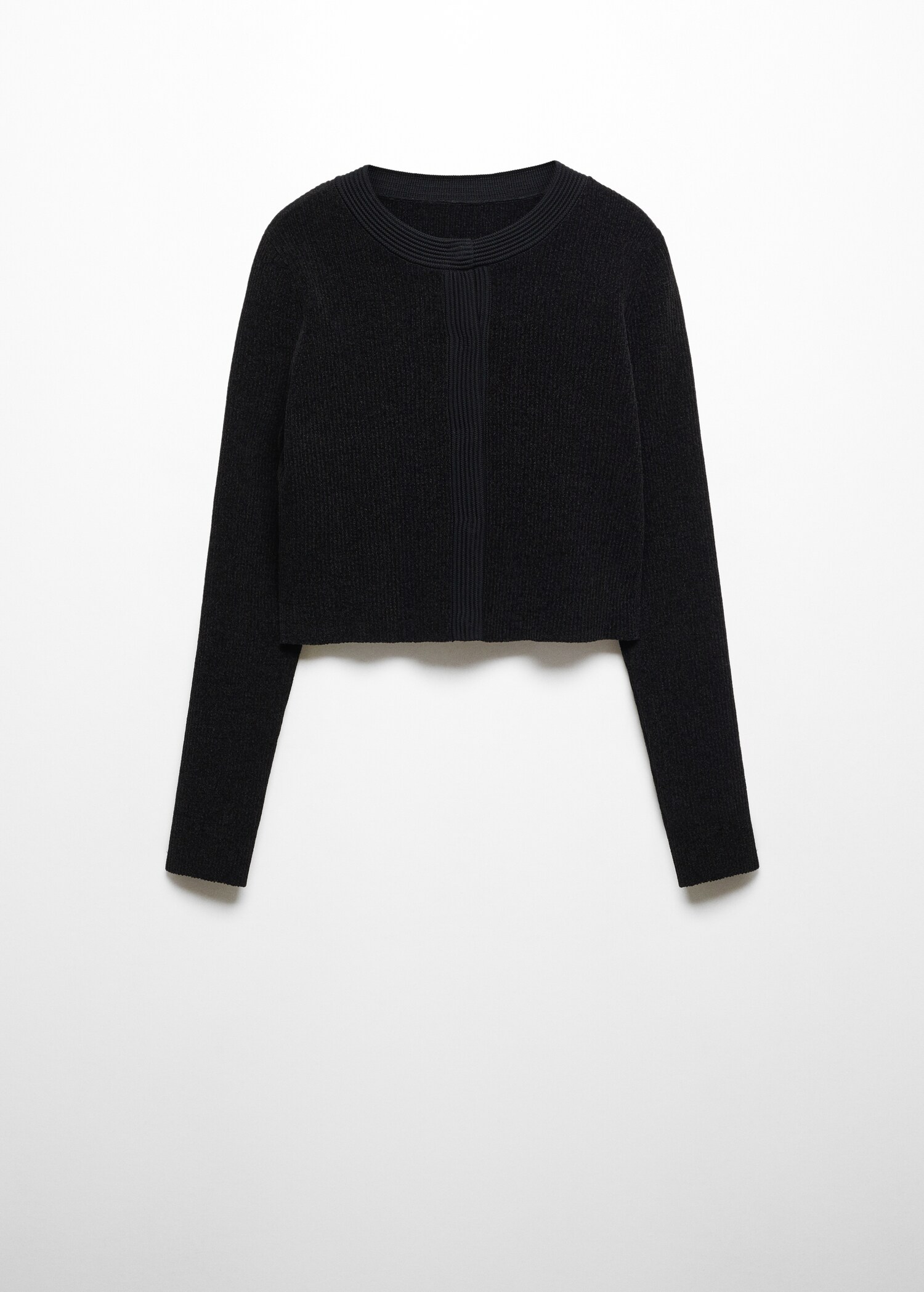 Chenille knitted cardigan - Article without model