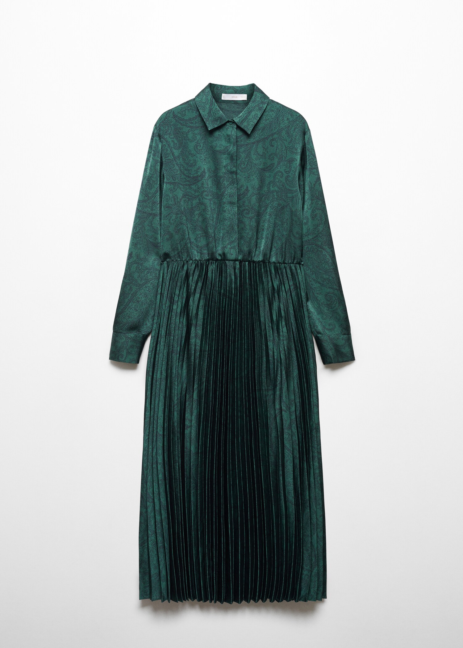 Paisley-print satin dress - Article without model