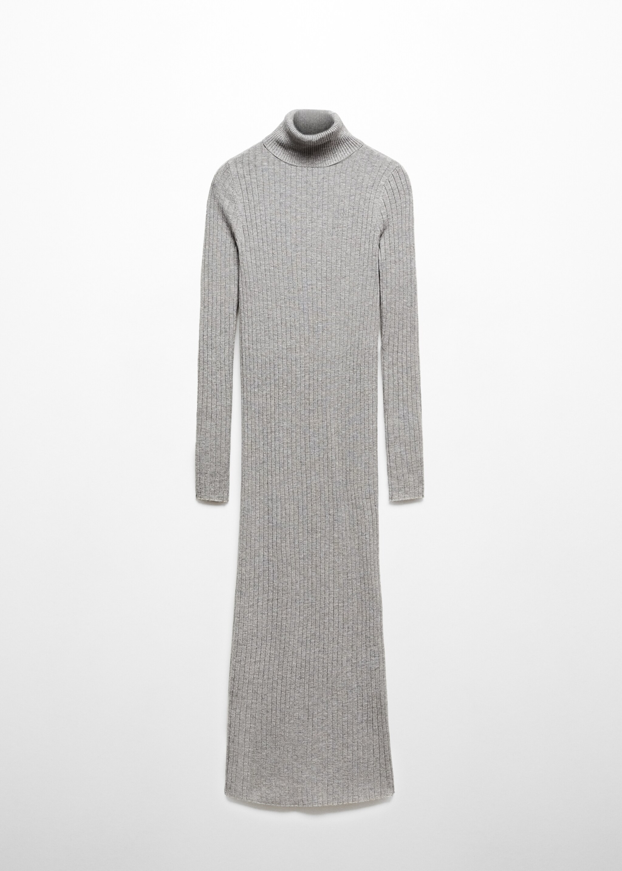 Turtleneck ribbed midi-dress - Article without model