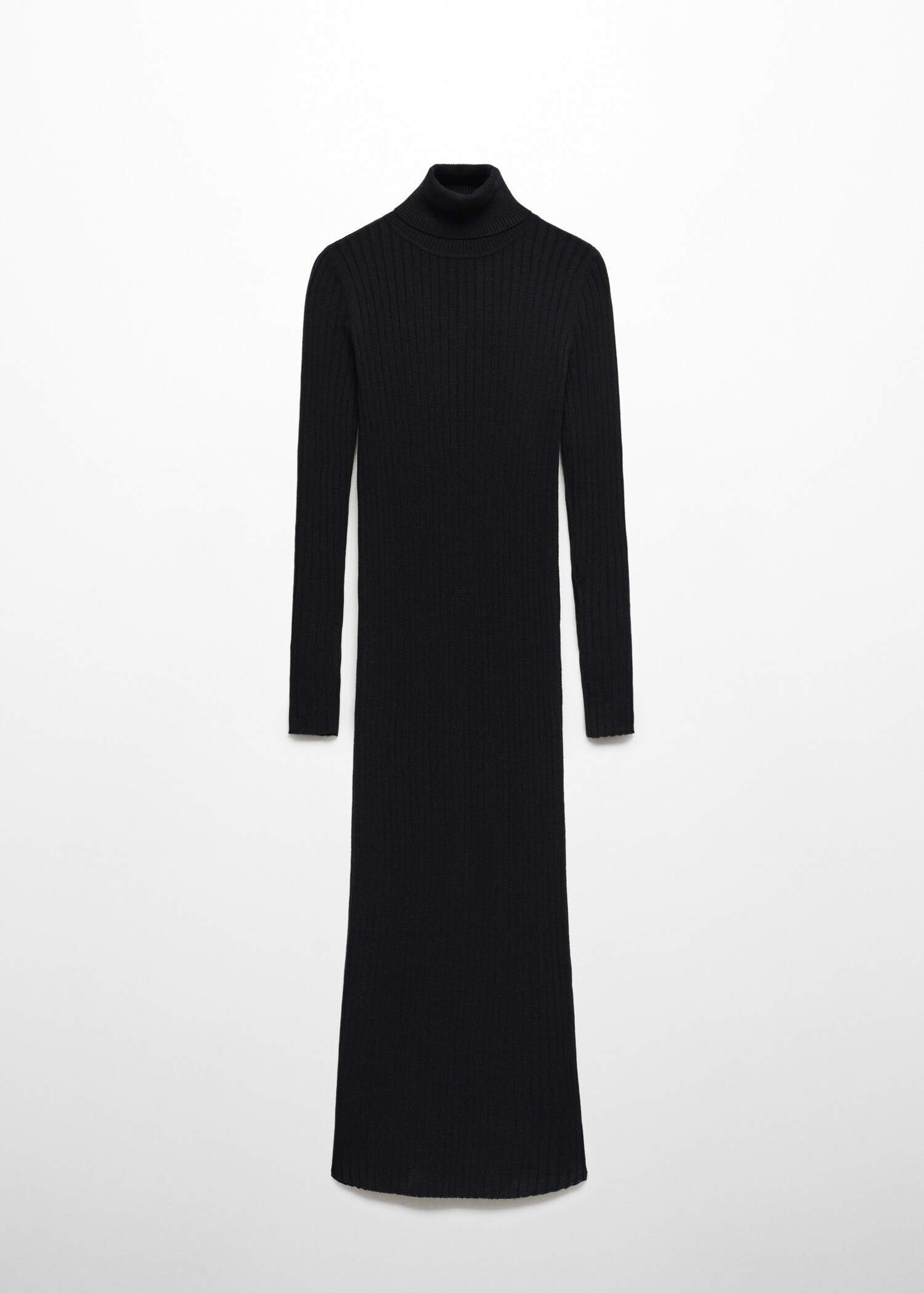 Turtleneck ribbed midi-dress - Article without model