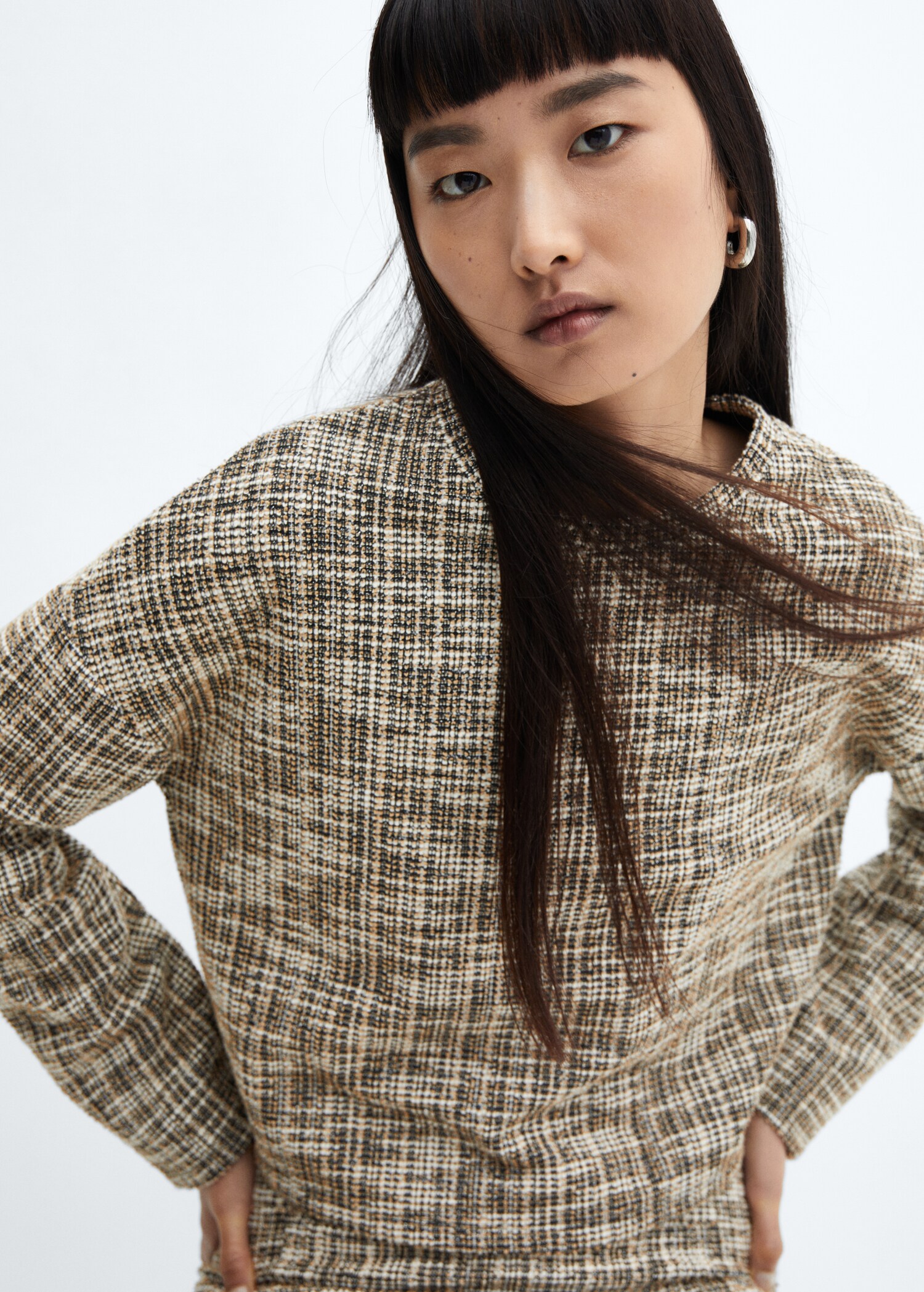 Sudadera tweed jaspeada - Detalle del artículo 1