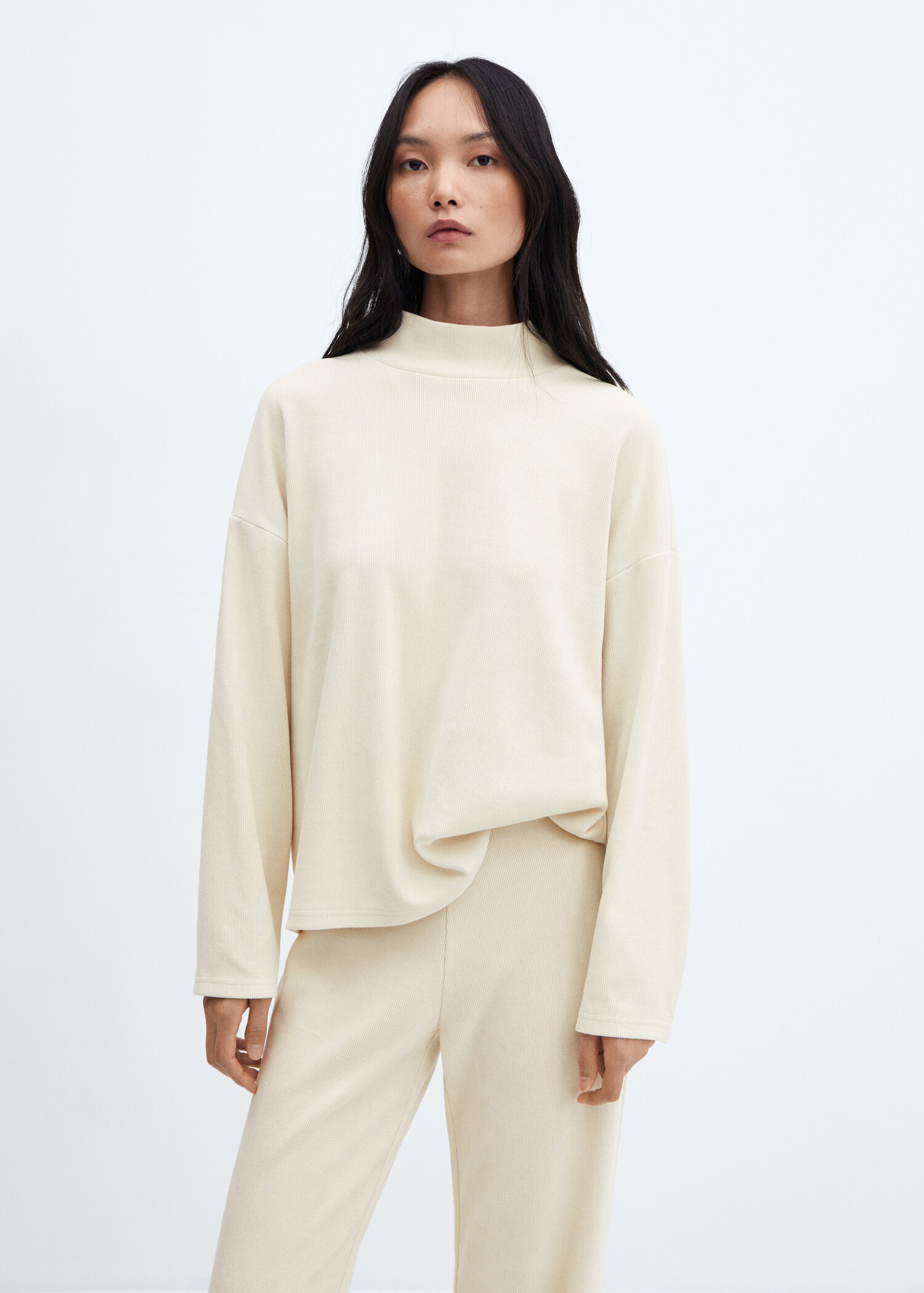Corduroy trousers with elastic waist - Details of the article 1