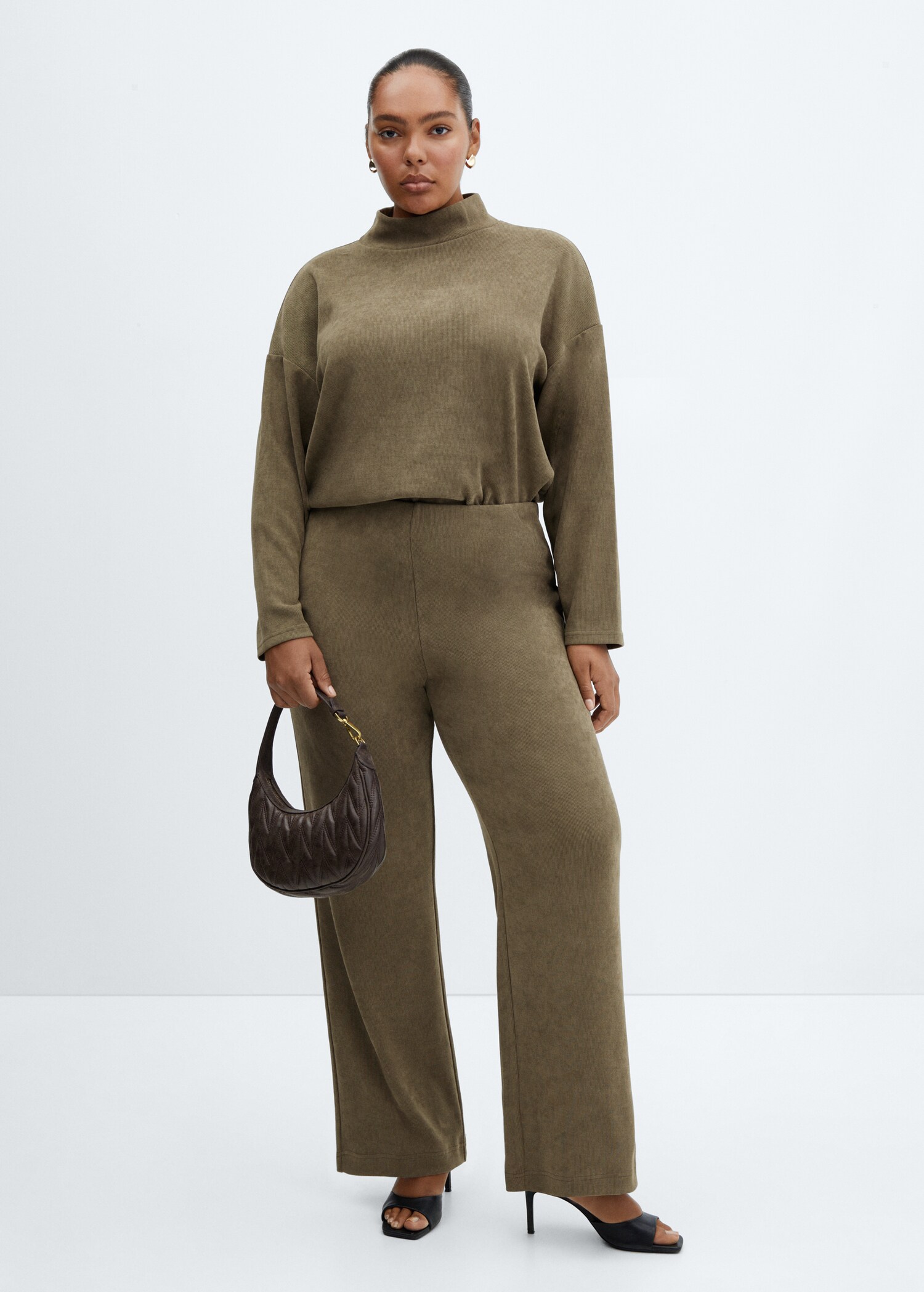 Corduroy trousers with elastic waist - Details of the article 3