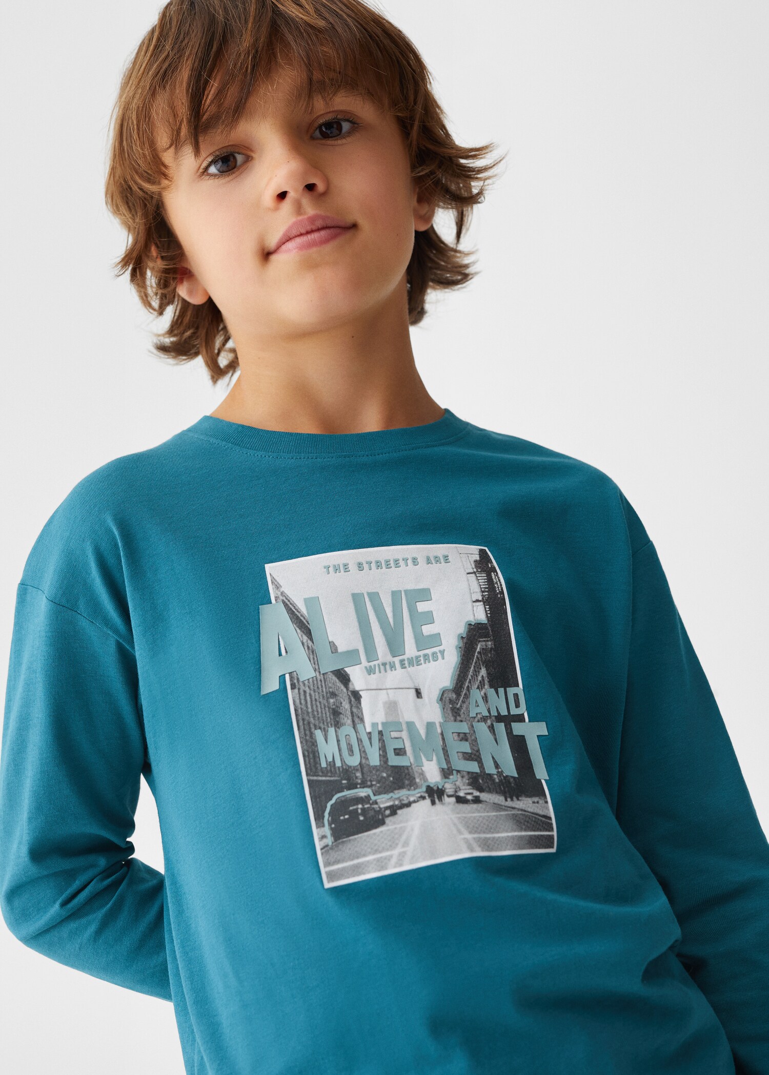 T-shirt manches longues imprimé - Détail de l'article 1
