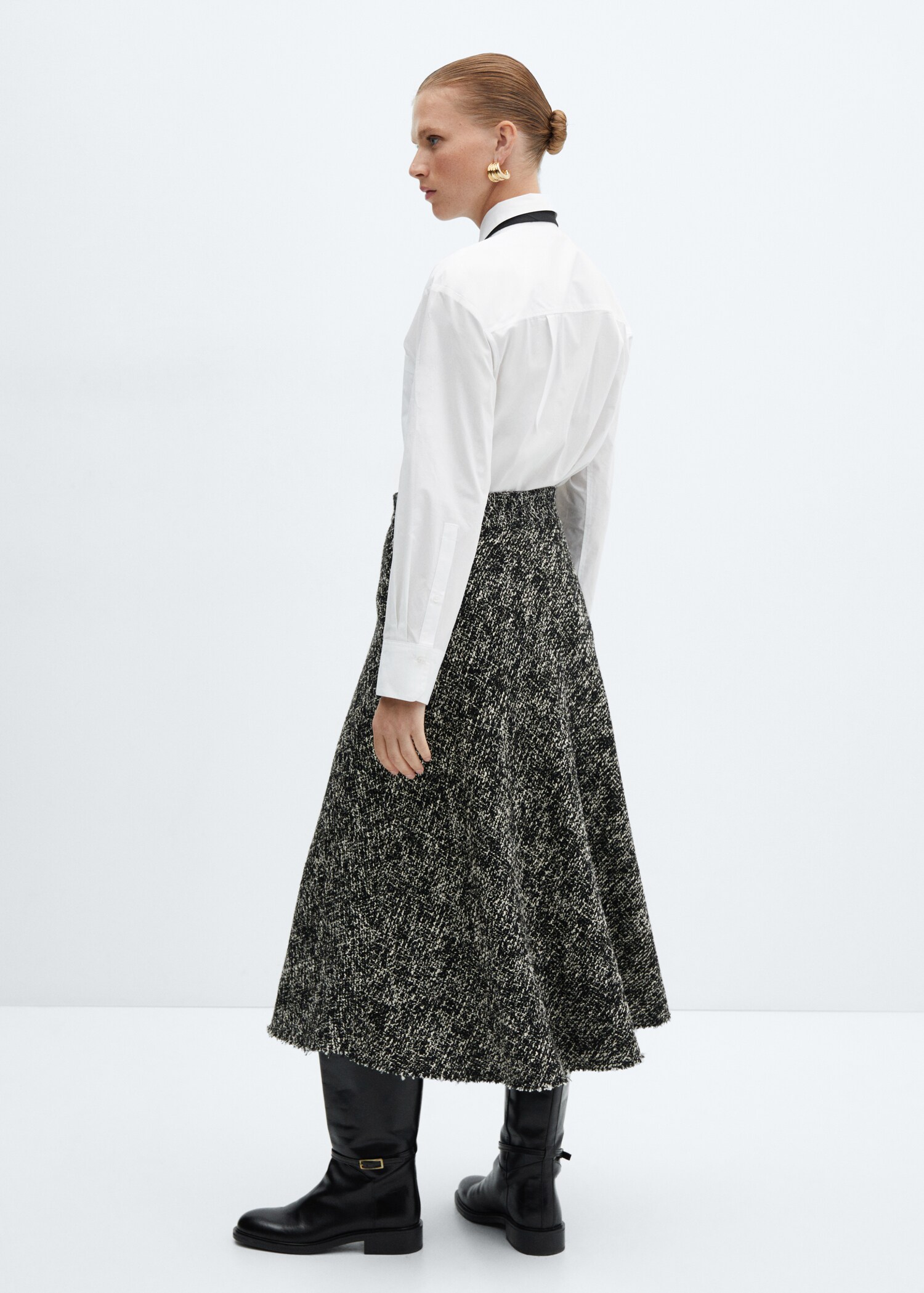 Jupe midi tweed - Verso de l’article