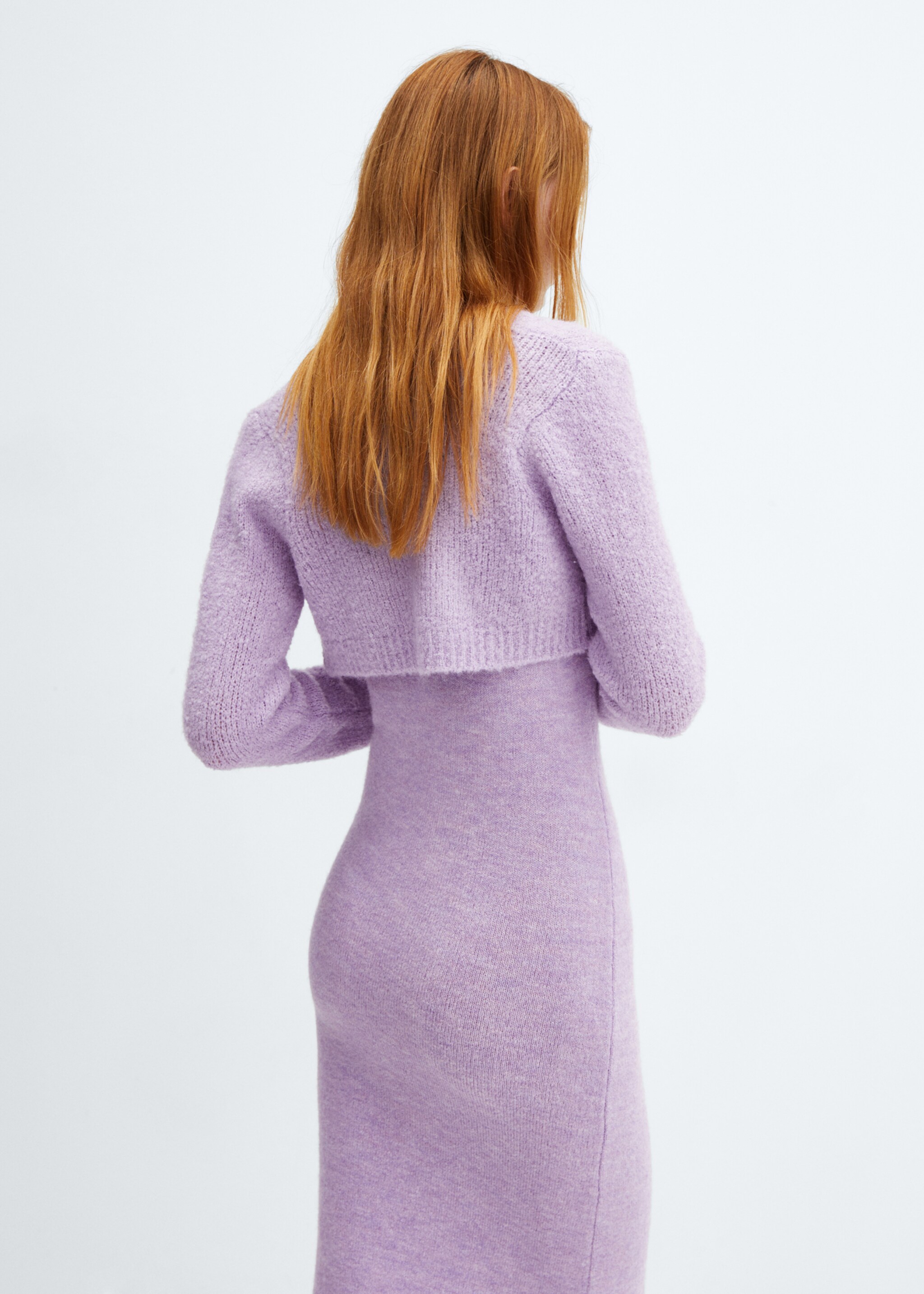 Knitted cropped cardigan - Reverse of the article