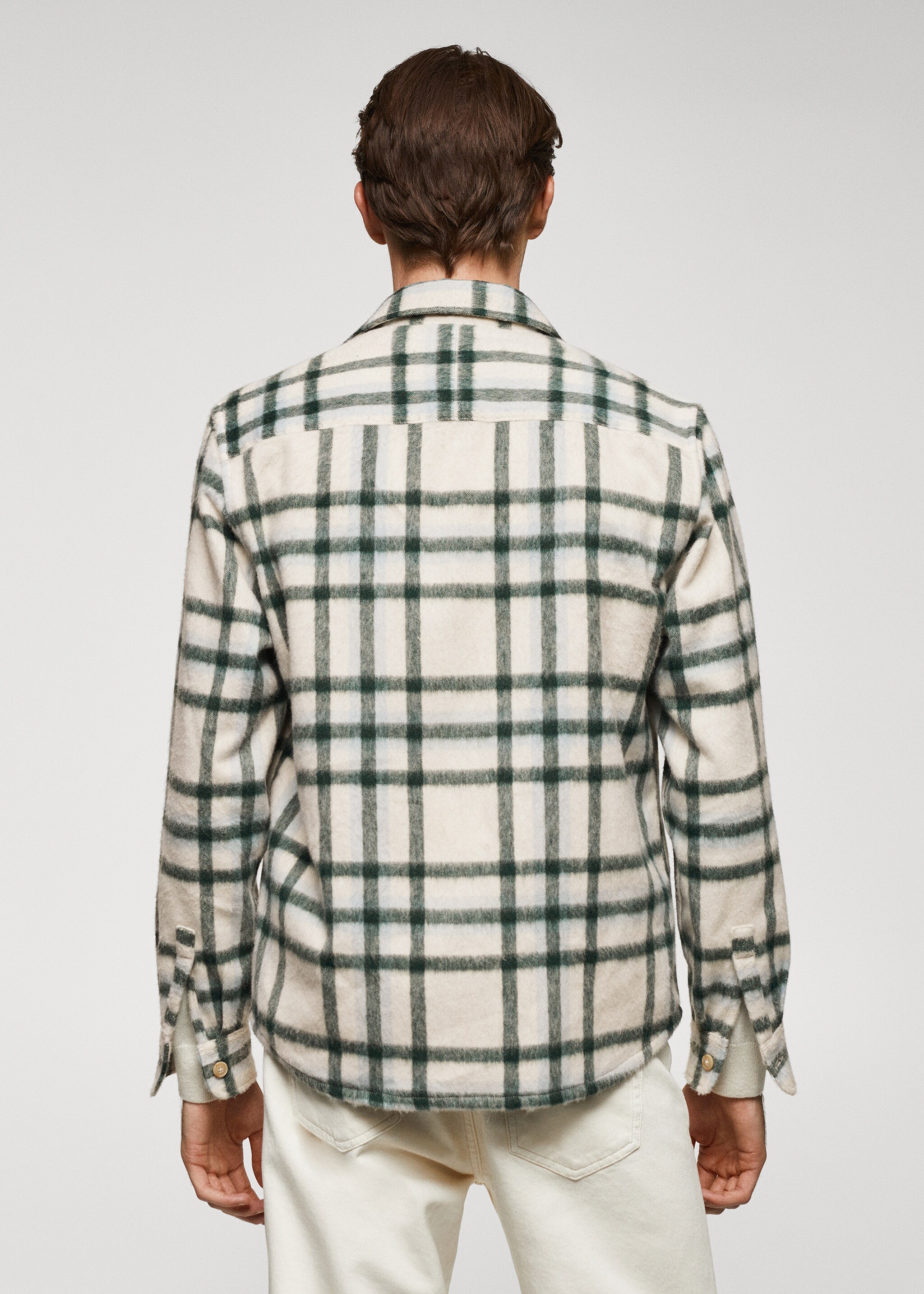 Sobrecamisa lana cuadros - Reverso del artículo