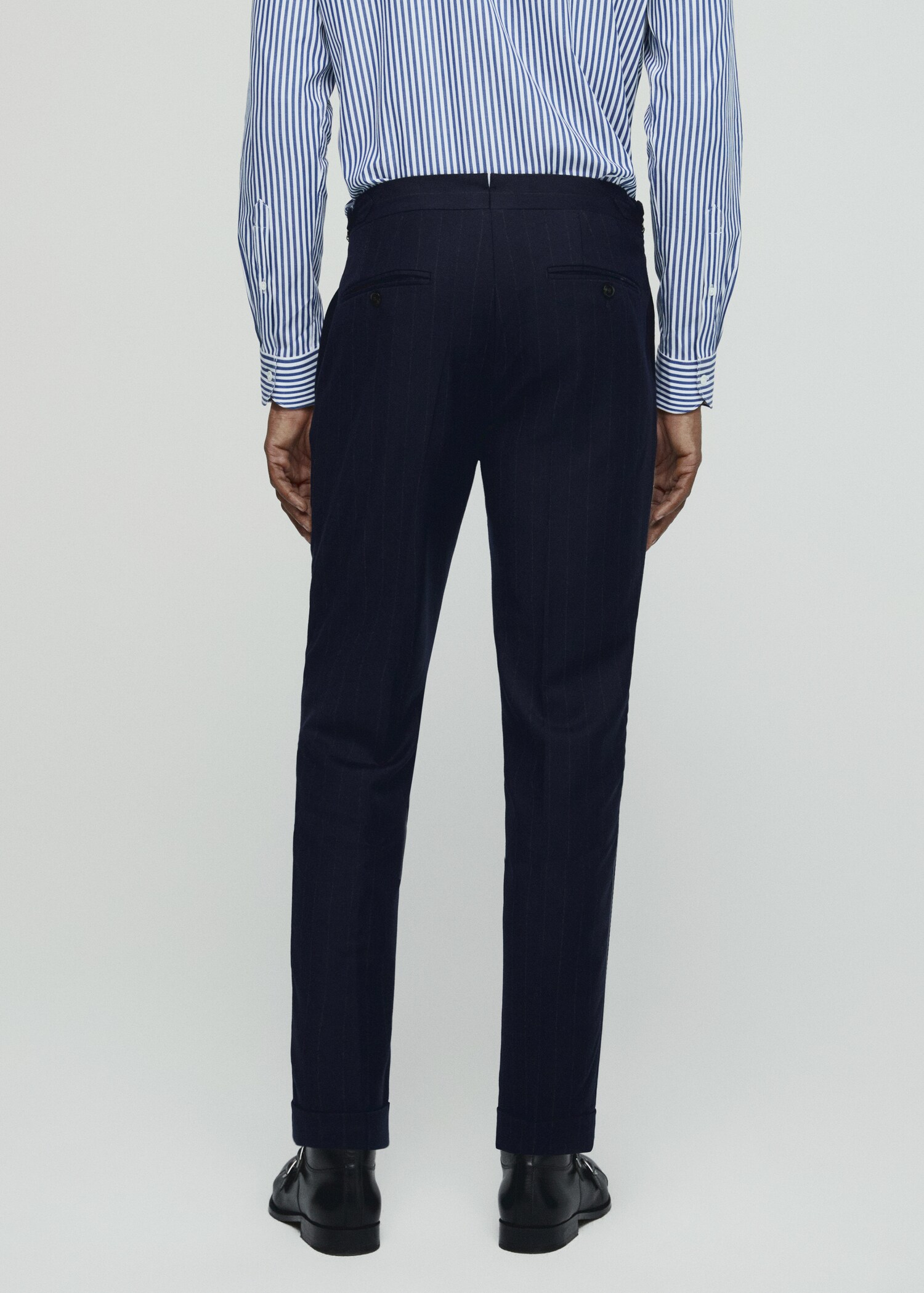 Virgin wool suit trousers - Reverse of the article
