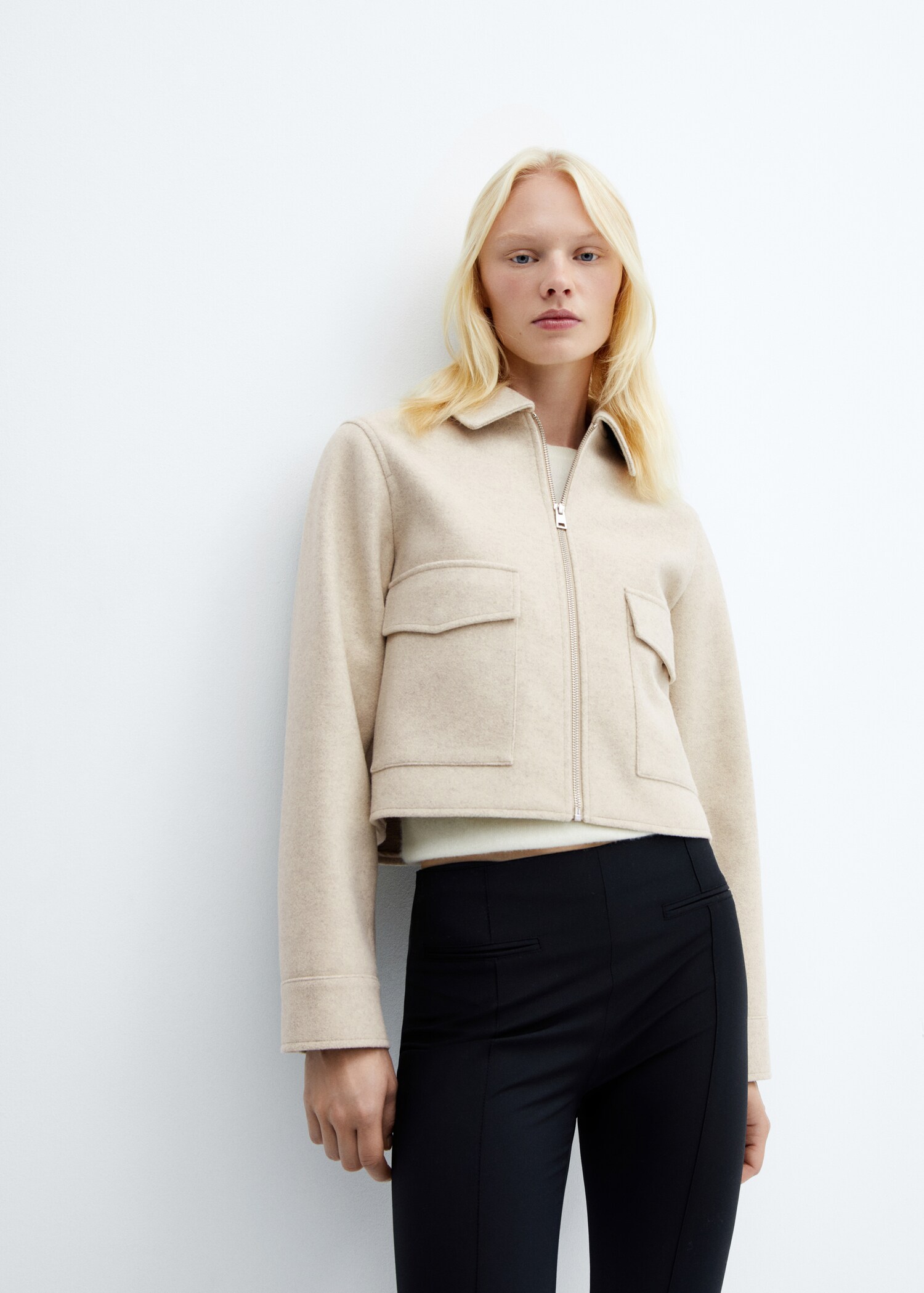Veste poches fermeture Éclair - Plan moyen