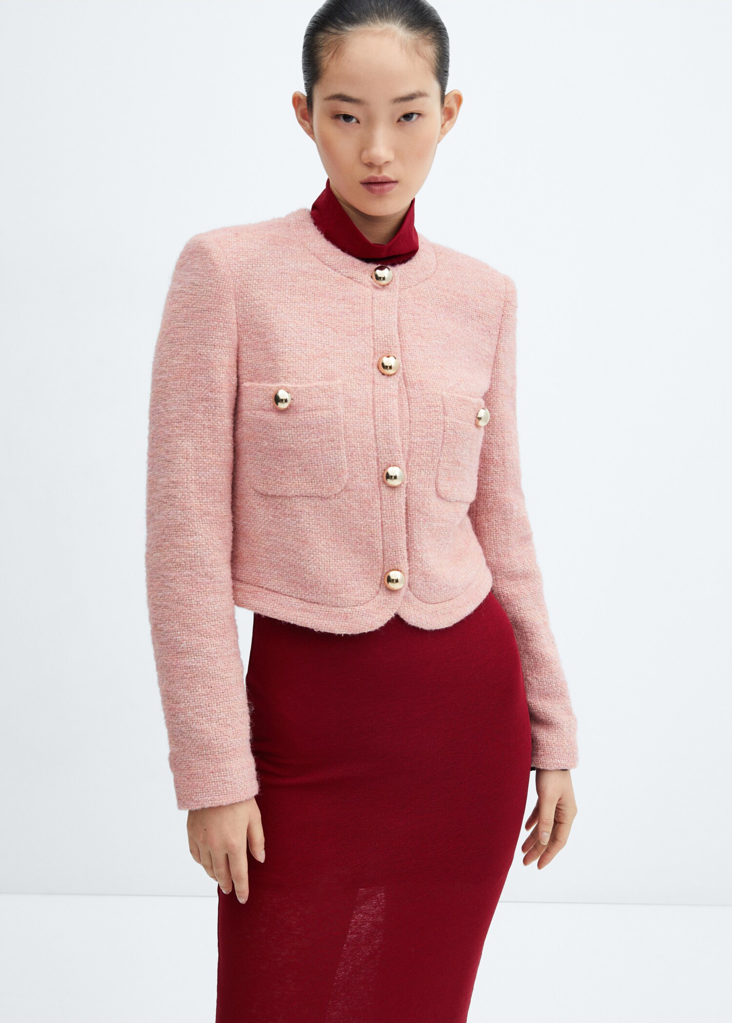 Strickjacke mit Knöpfen - Mittlere Ansicht