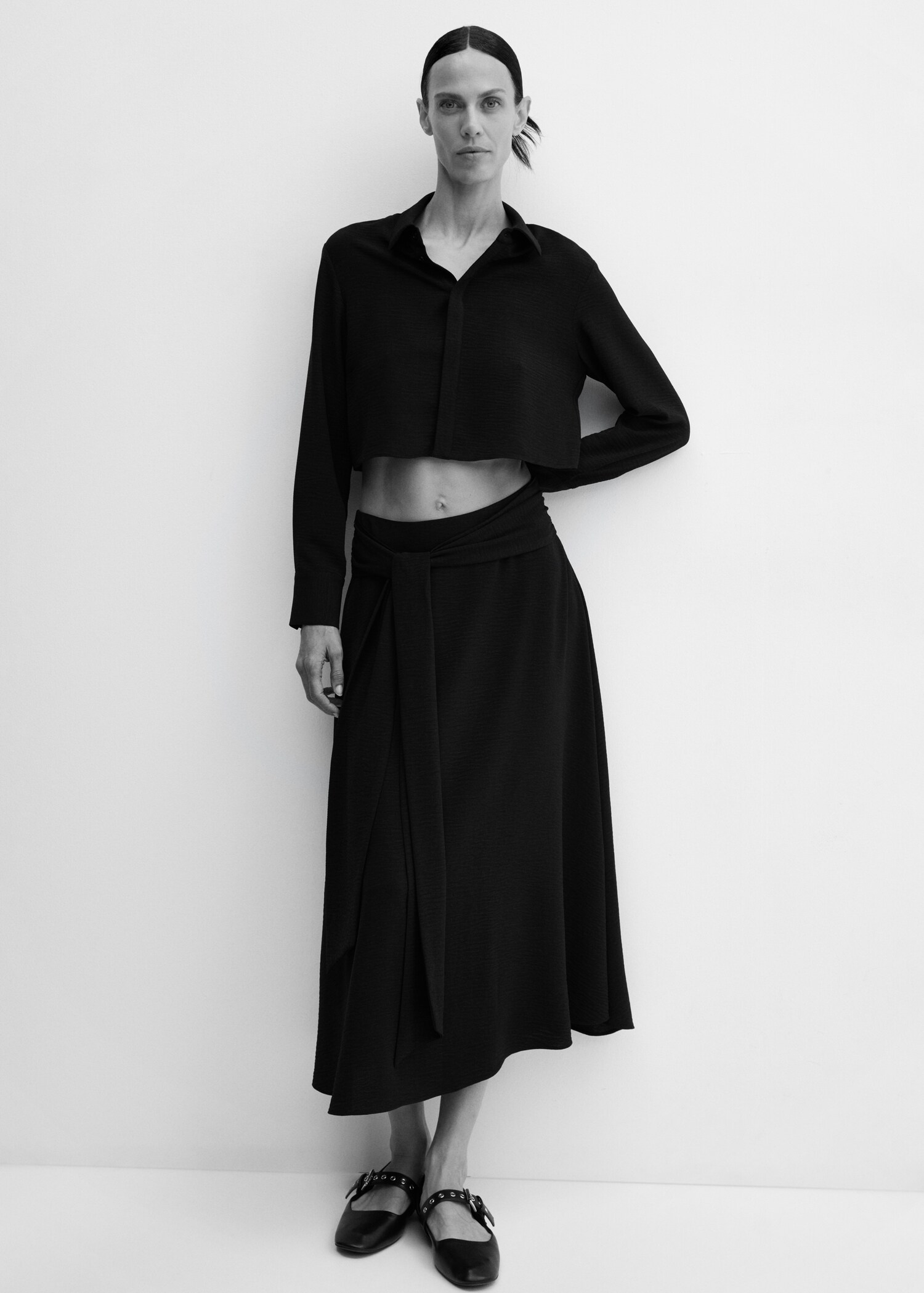 Bow midi skirt - Details of the article 2