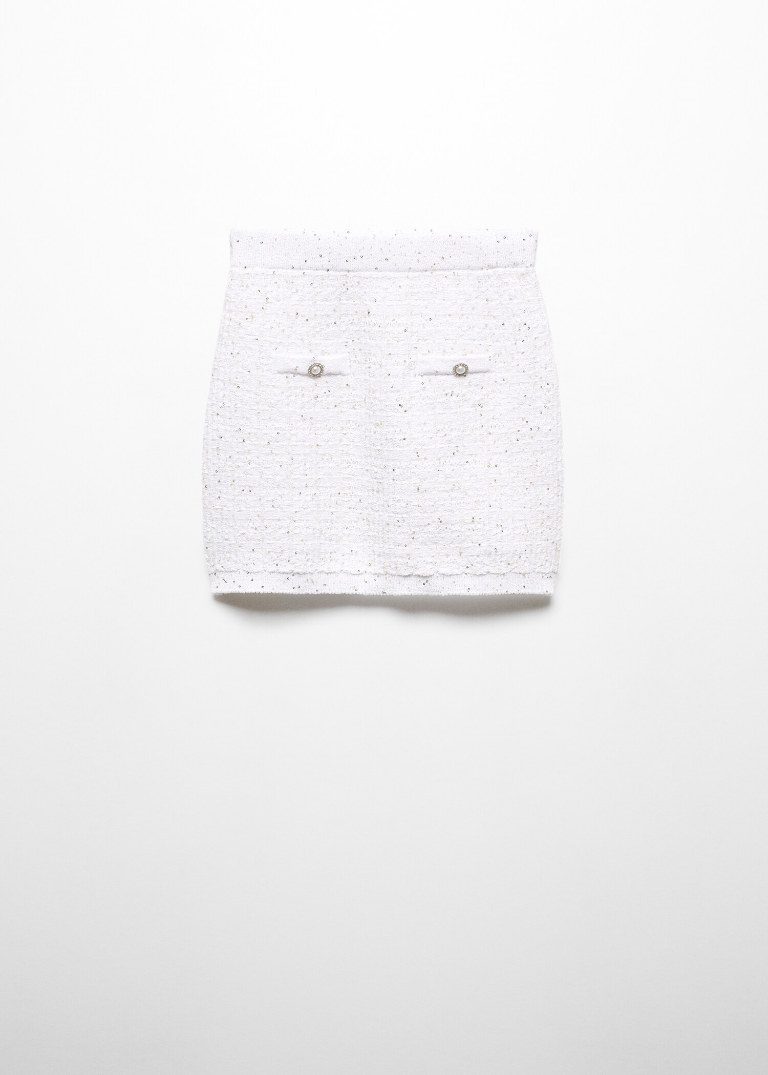 Tweed rok met knopen - Artikel zonder model