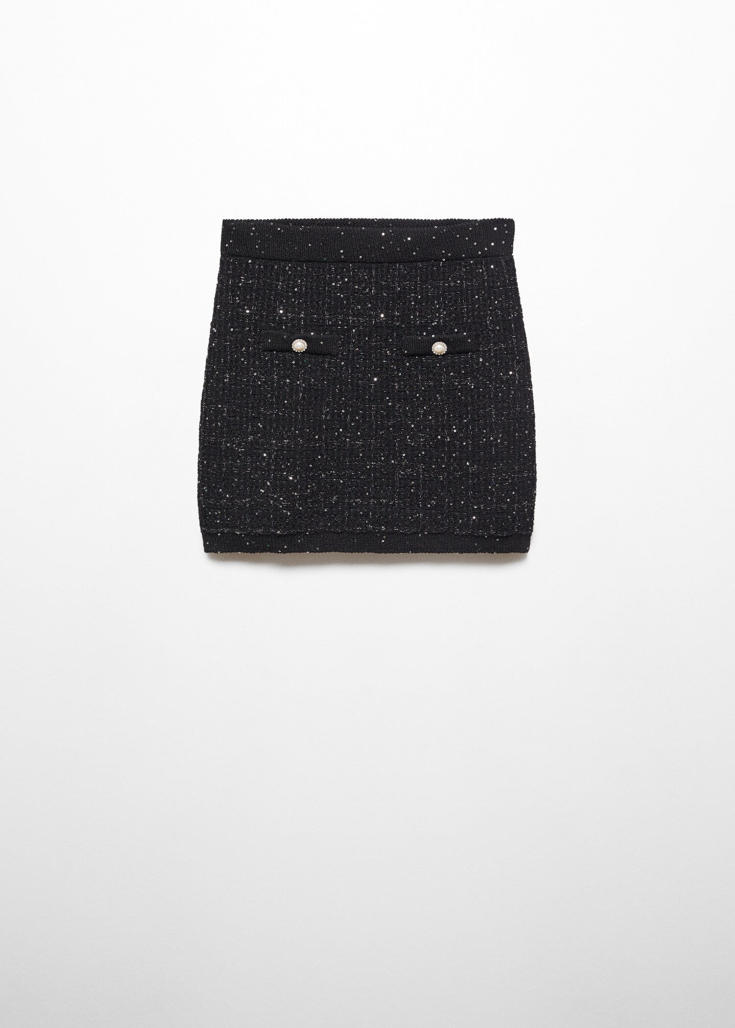 Tweed rok met knopen - Artikel zonder model