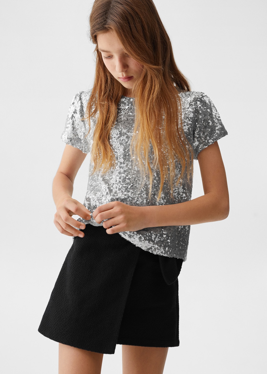 Maglietta paillettes Bambina MANGO OUTLET Italia