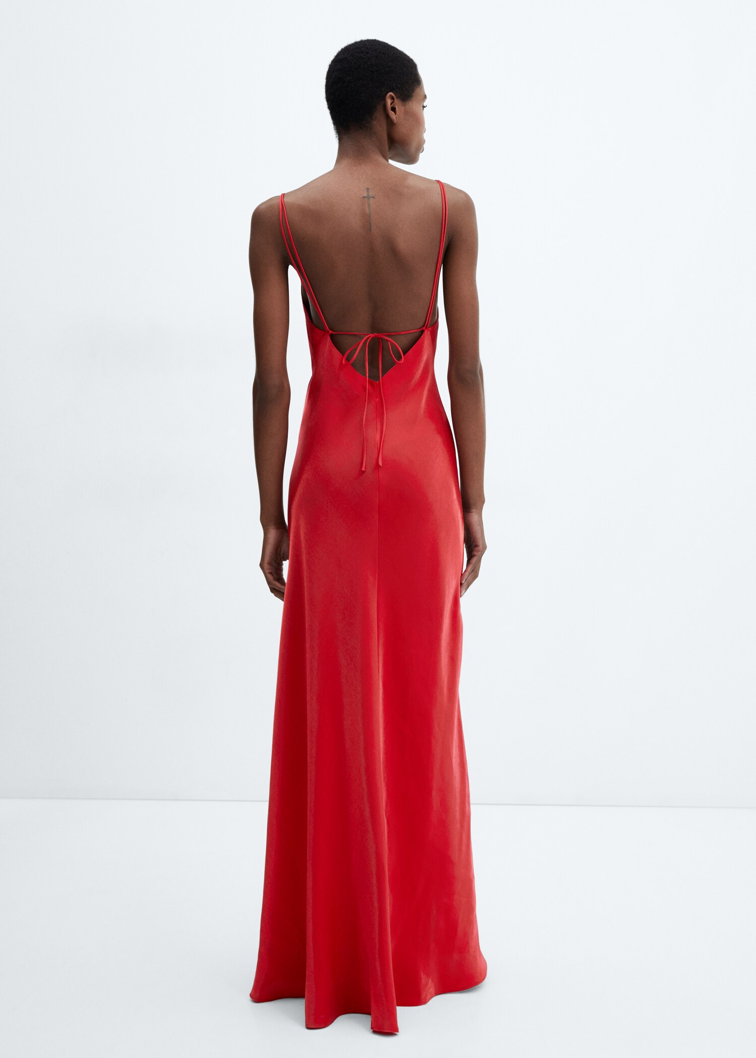 Vestido lencero satinado - Reverso del artículo