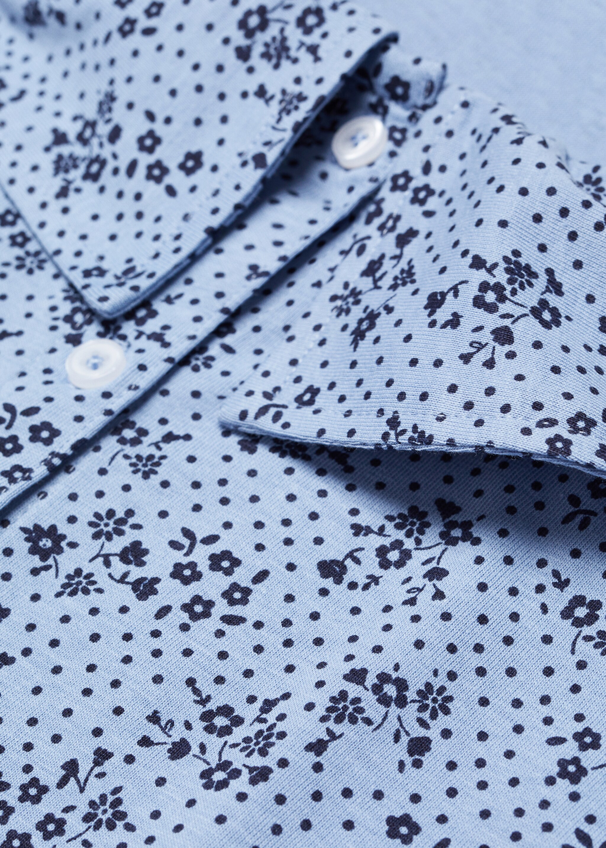 Cotton printed long pyjamas - Details of the article 0