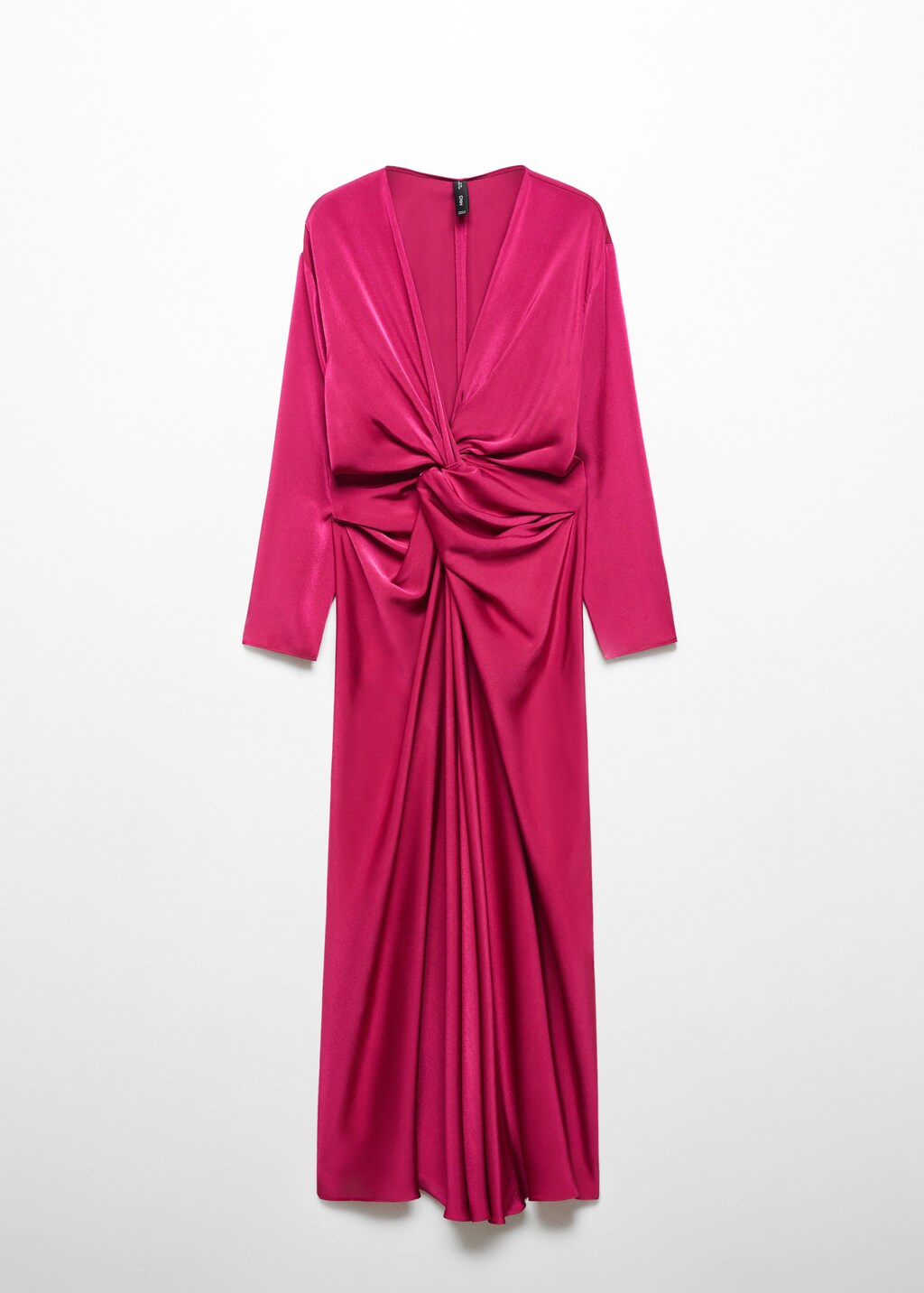 Satin dress with knot - Women | MANGO OUTLET USA