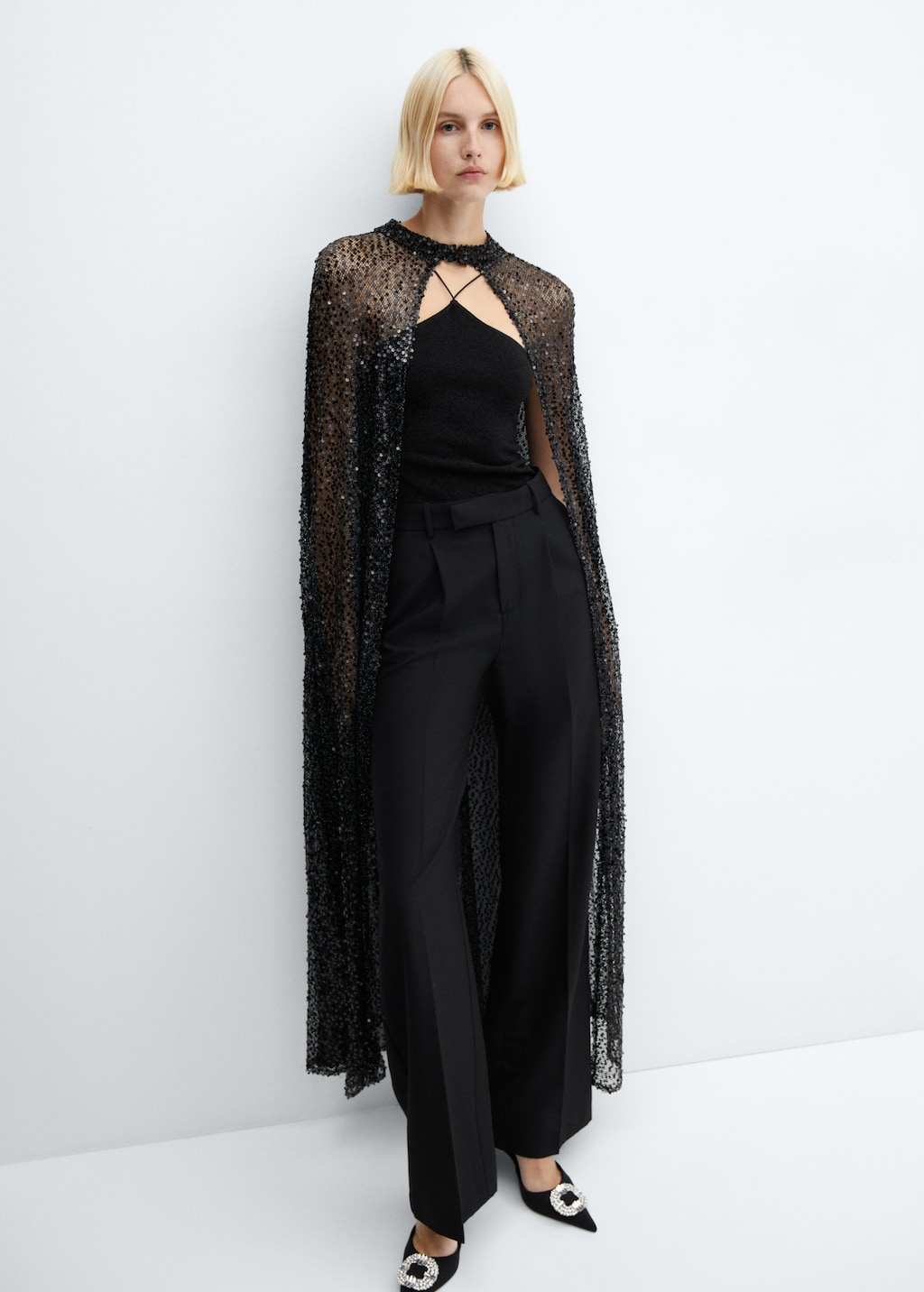Long sequin cape store