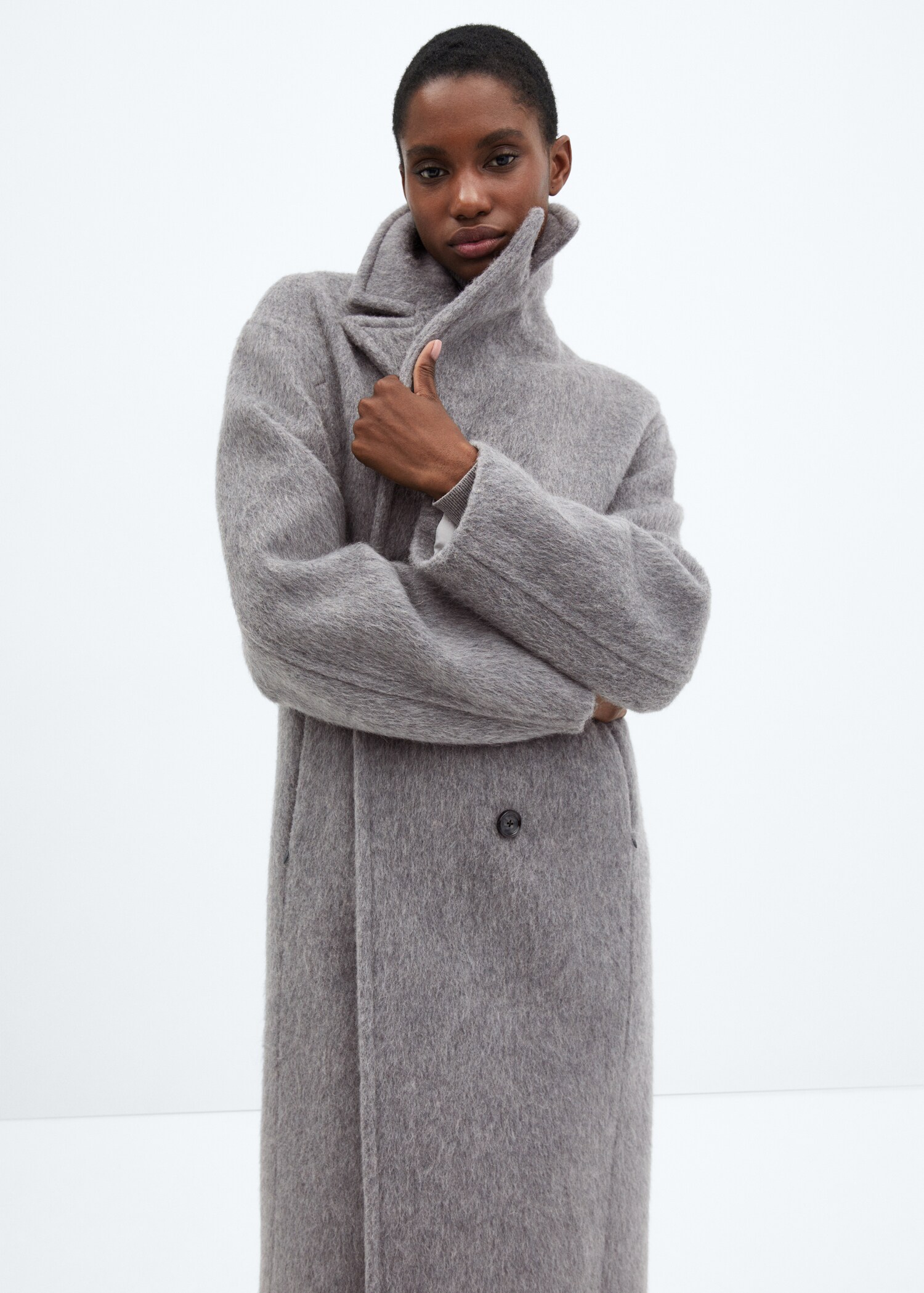 Double-breasted wool coat - Medium plane