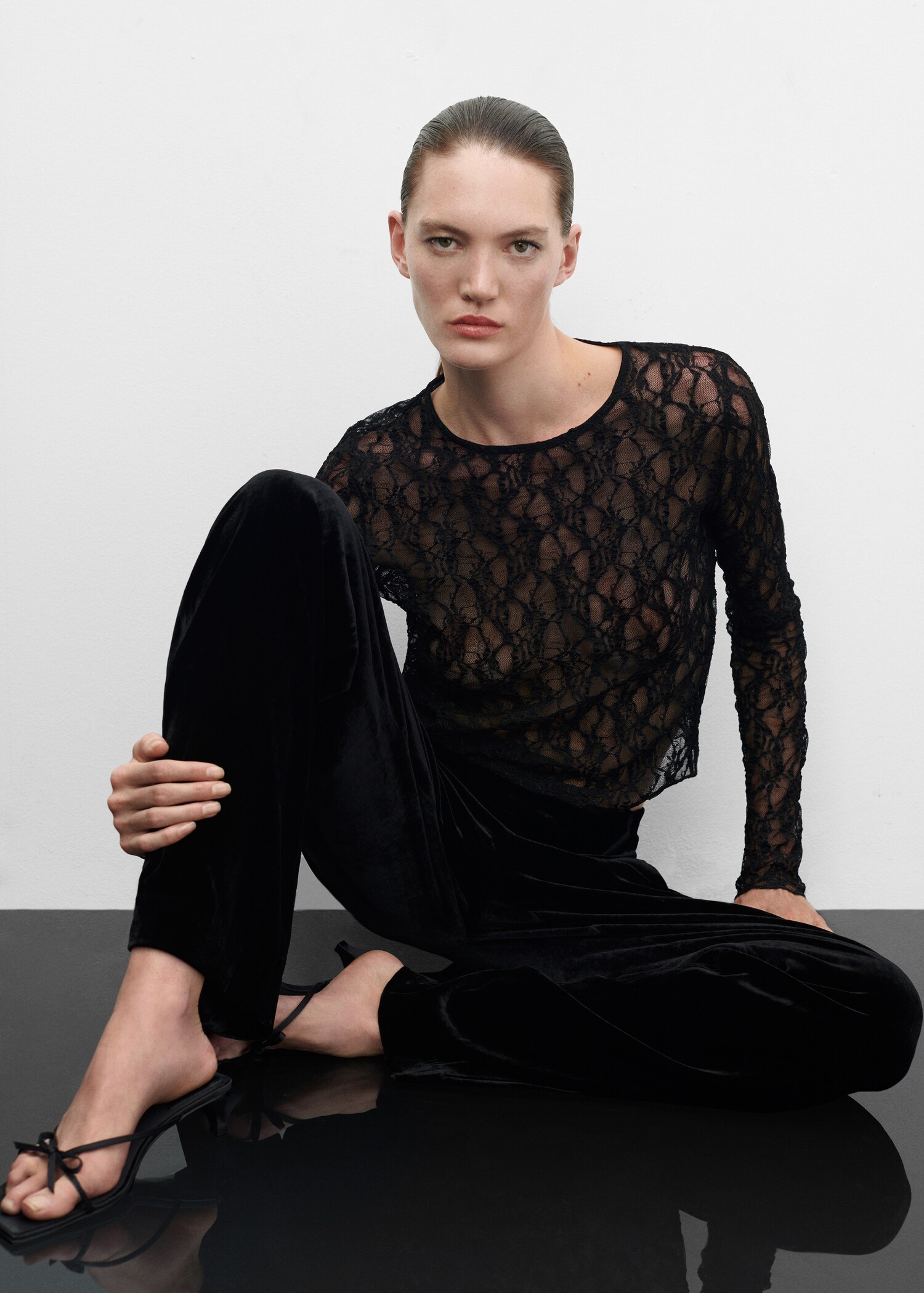 Wideleg-Samthose - Detail des Artikels 2