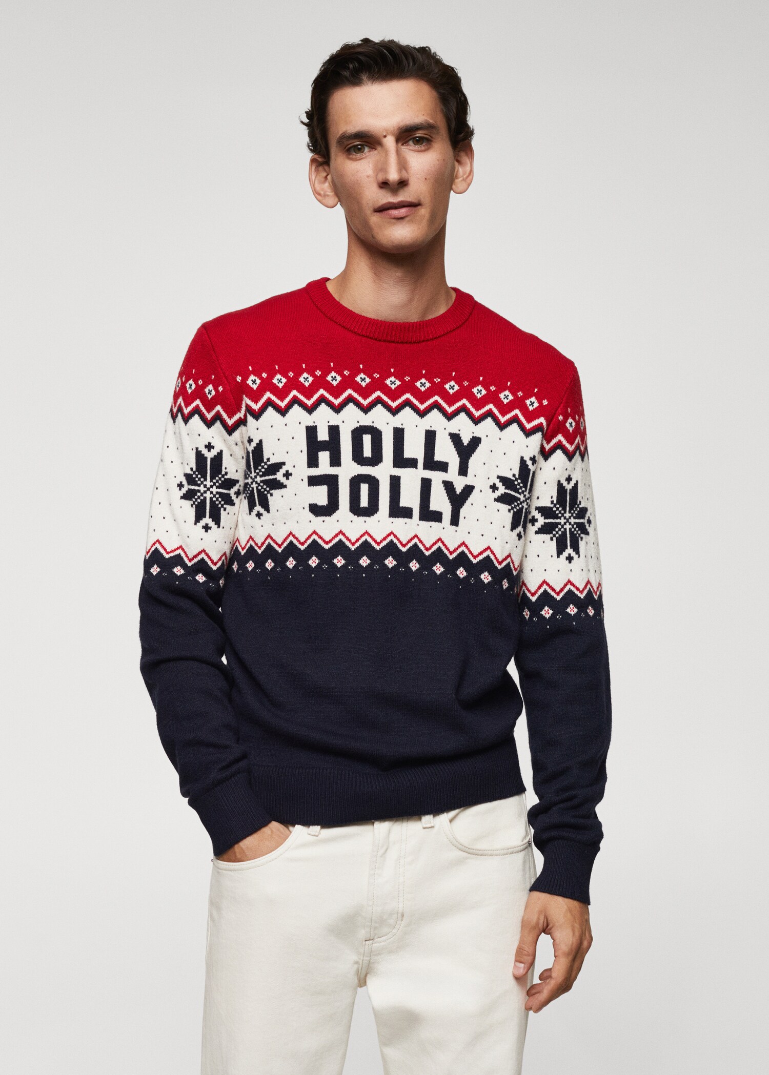 Jersey jacquard navideño - Plano medio