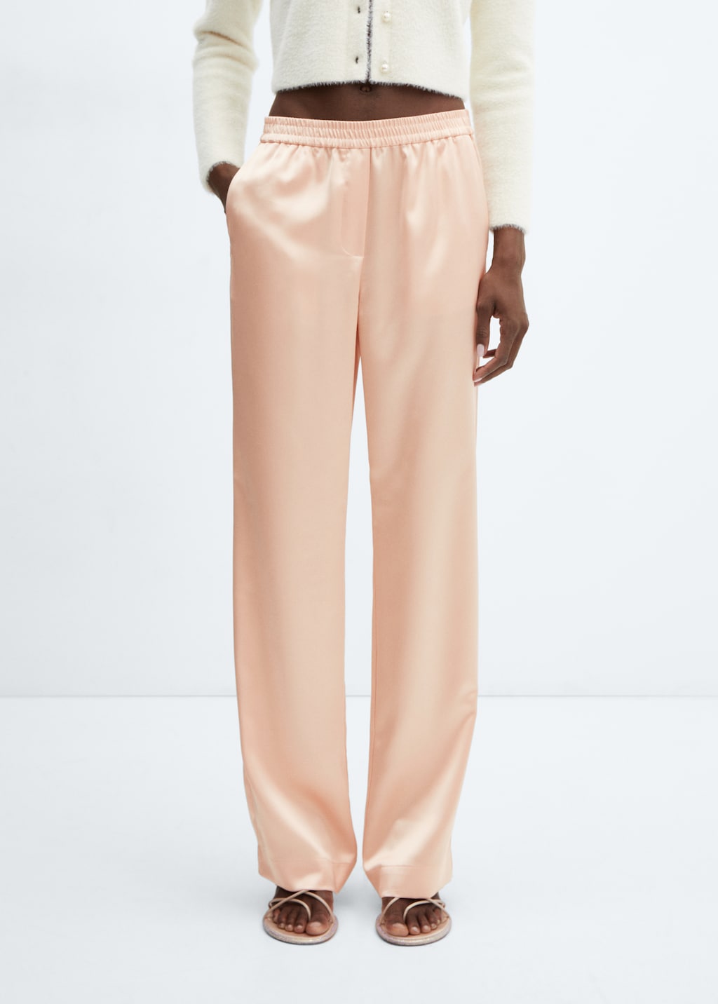 louren gather satin pants アイボリーM gather satin pants – louren store