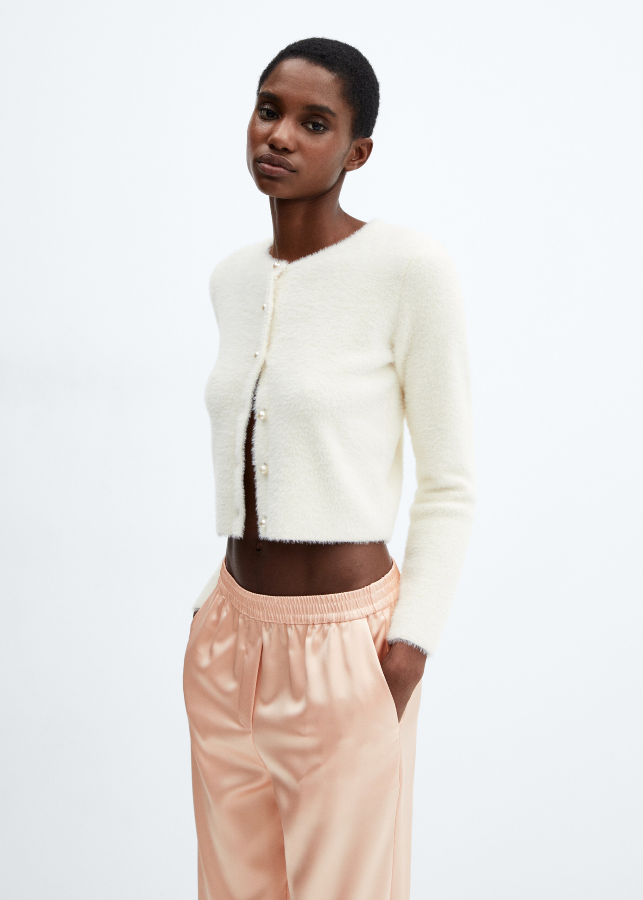 Pantalon satiné taille élastique - Détail de l'article 1