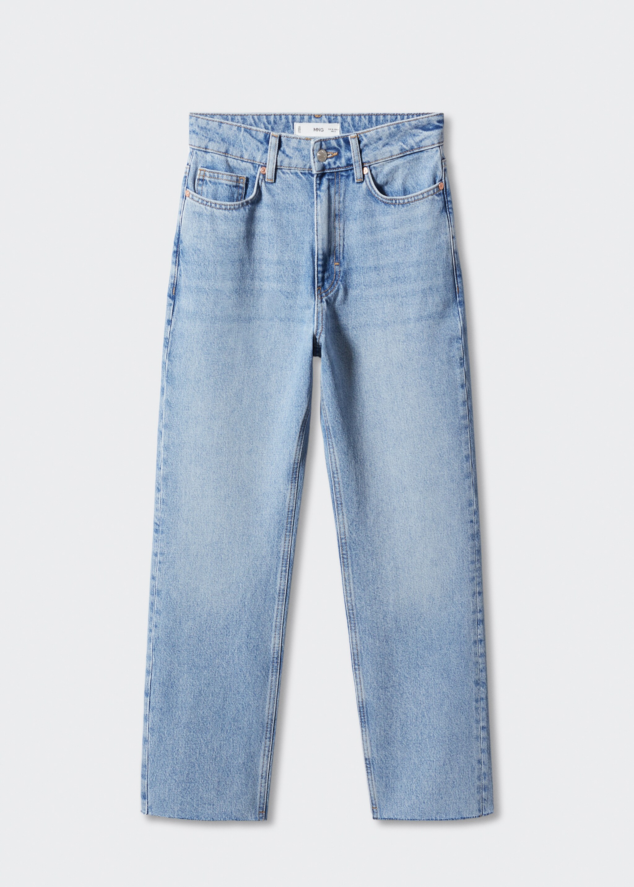 Rovné džíny s vysokým pasem - Zboží bez modelu