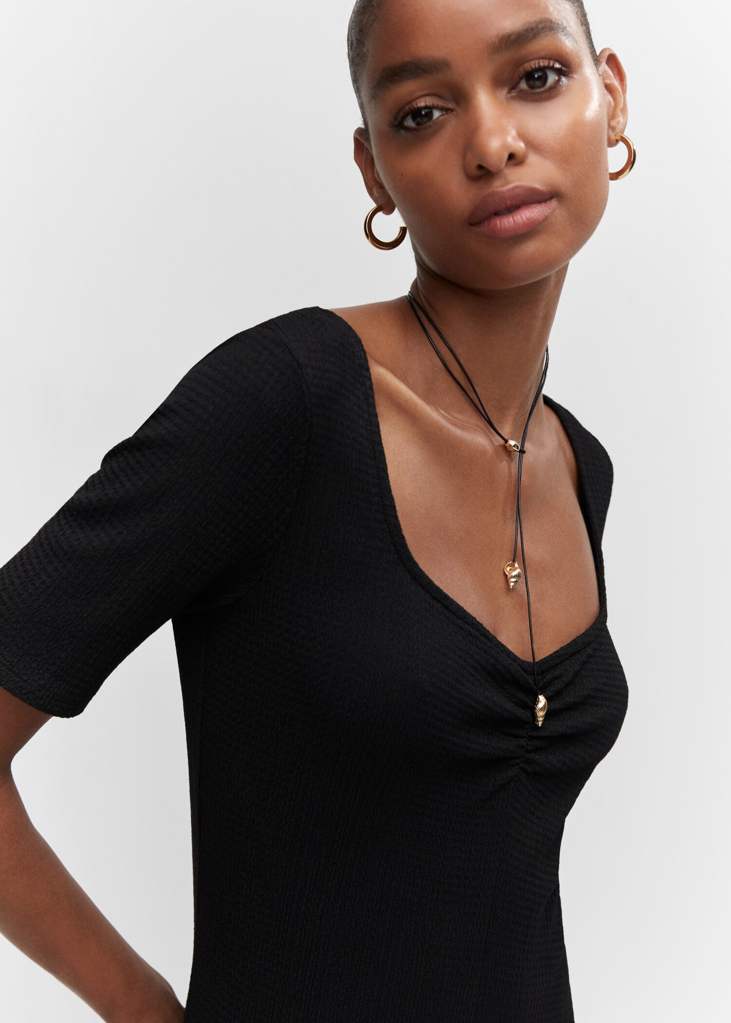 Ruched long jumpsuit - Details of the article 1