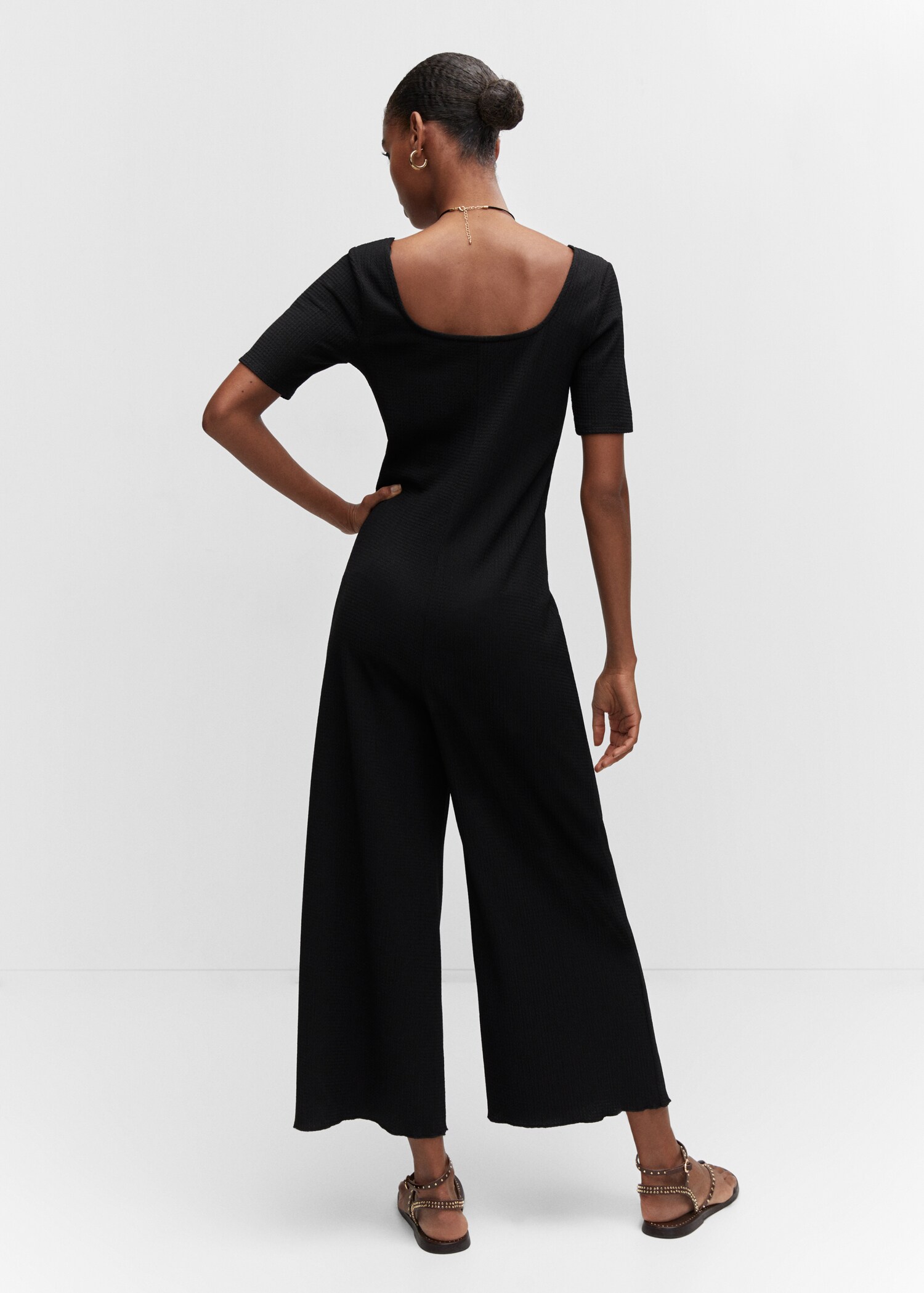 Ruched long jumpsuit - Reverse of the article
