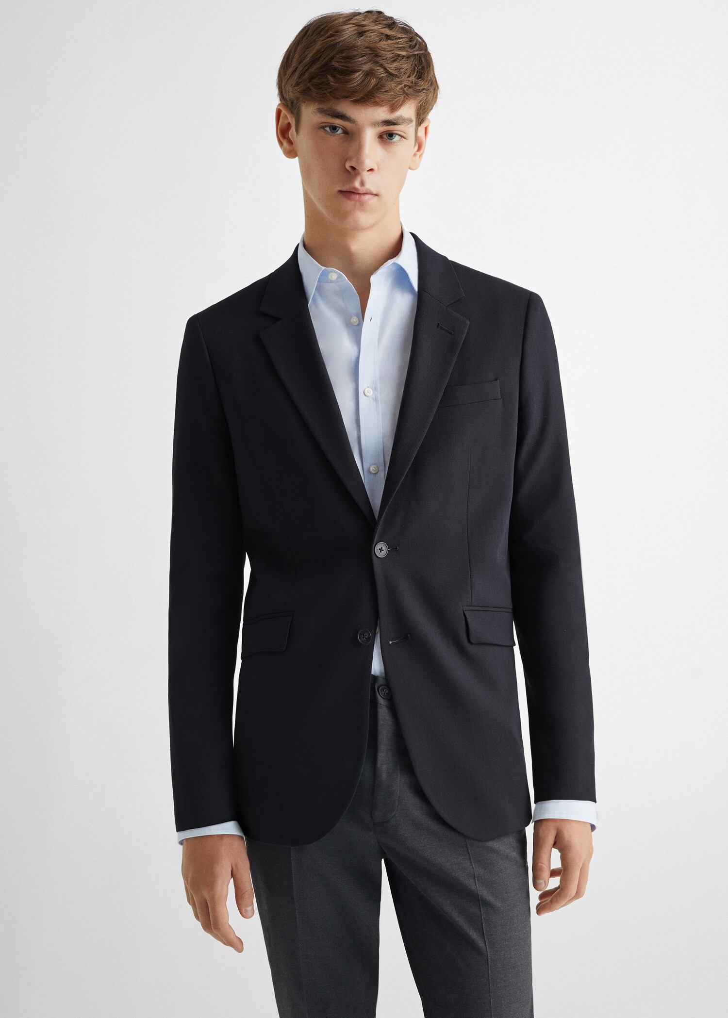 Americana traje regular fit textura - Plano medio