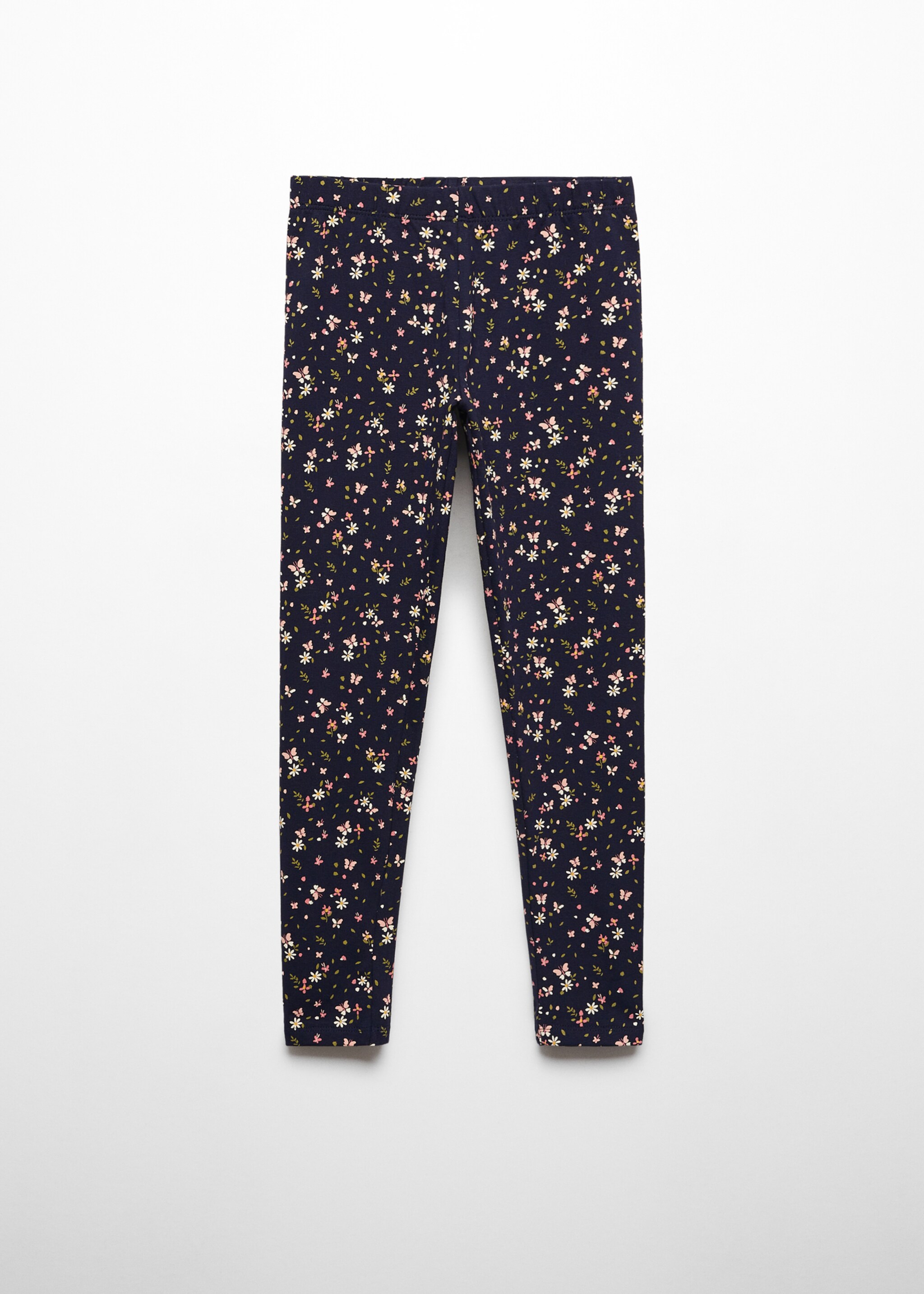 Printed cotton leggings - Article without model, Blue. Ref: 57092520-00.