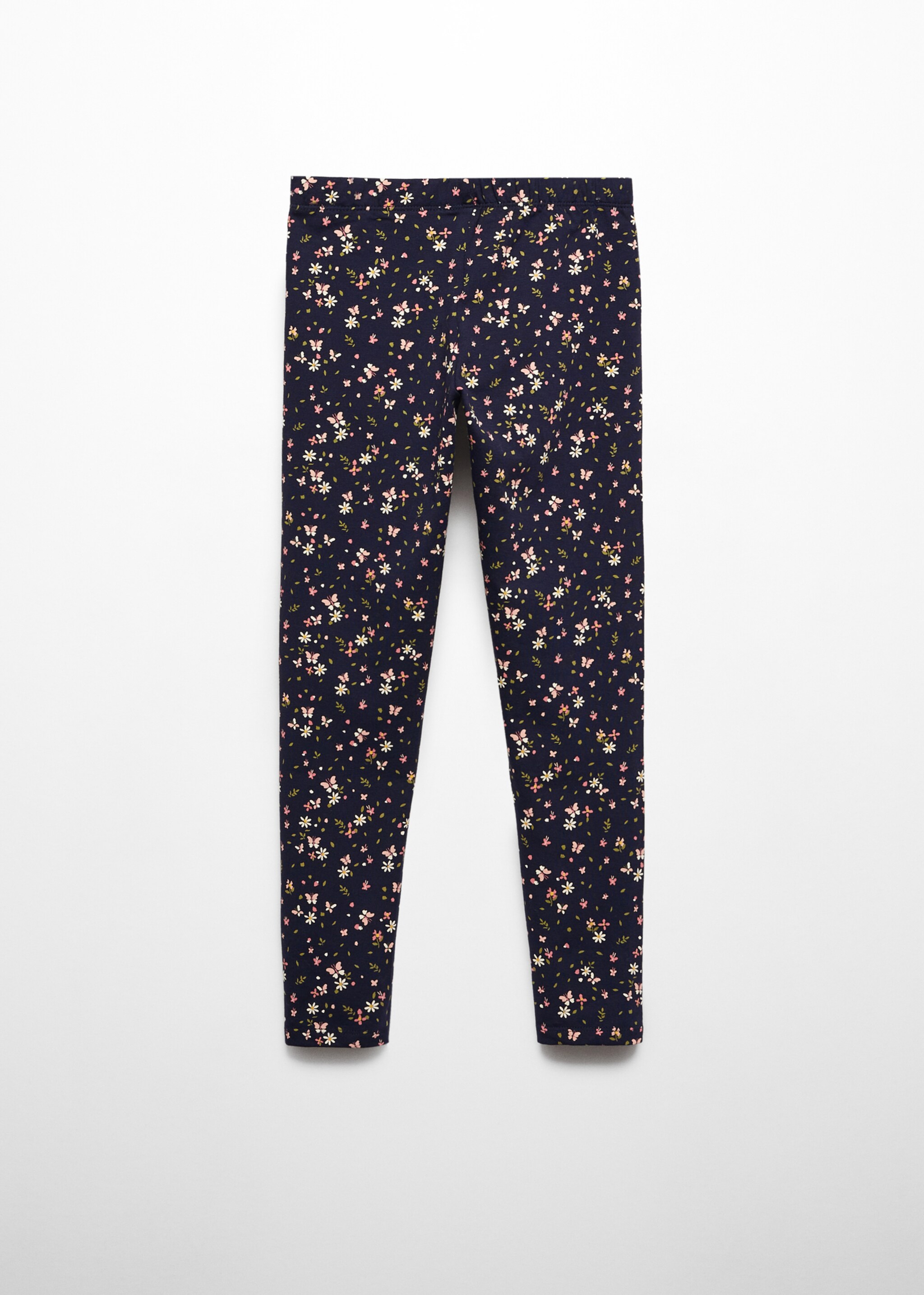 Printed cotton leggings - Reverse of the article, Blue. Ref: 57092520-00.