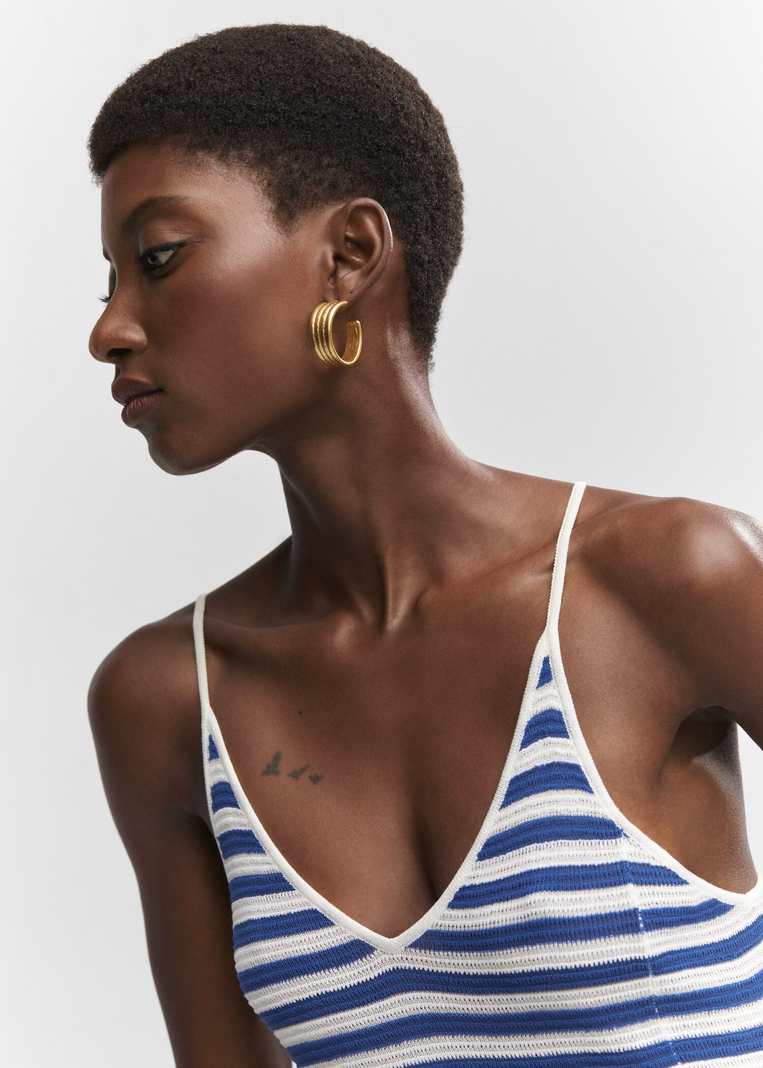 Striped sweater dress - Details of the article 1