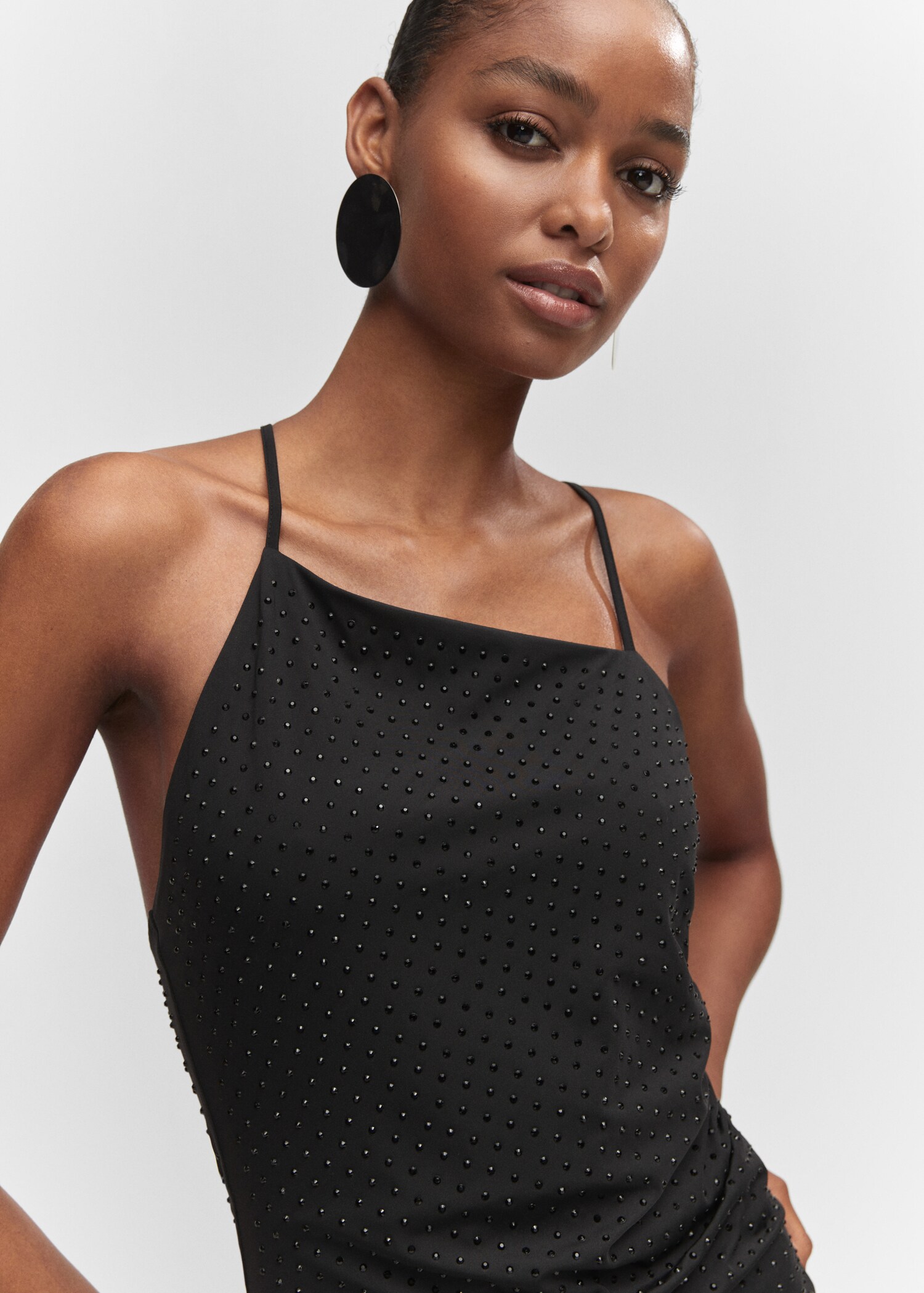 Asymmetrical rhinestone dress - Details of the article 1