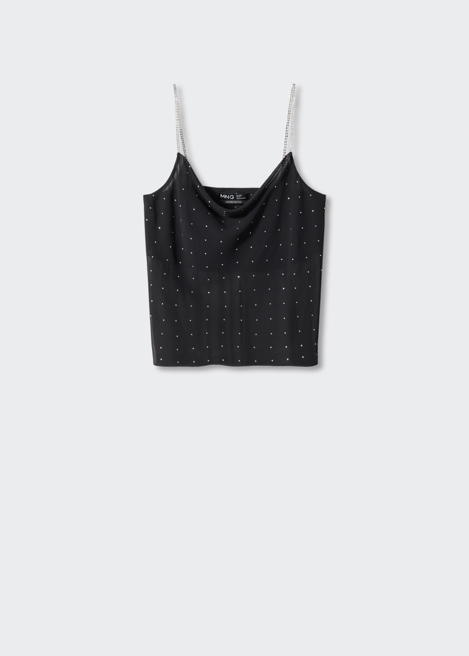 Top strass col drapé - Article sans modèle