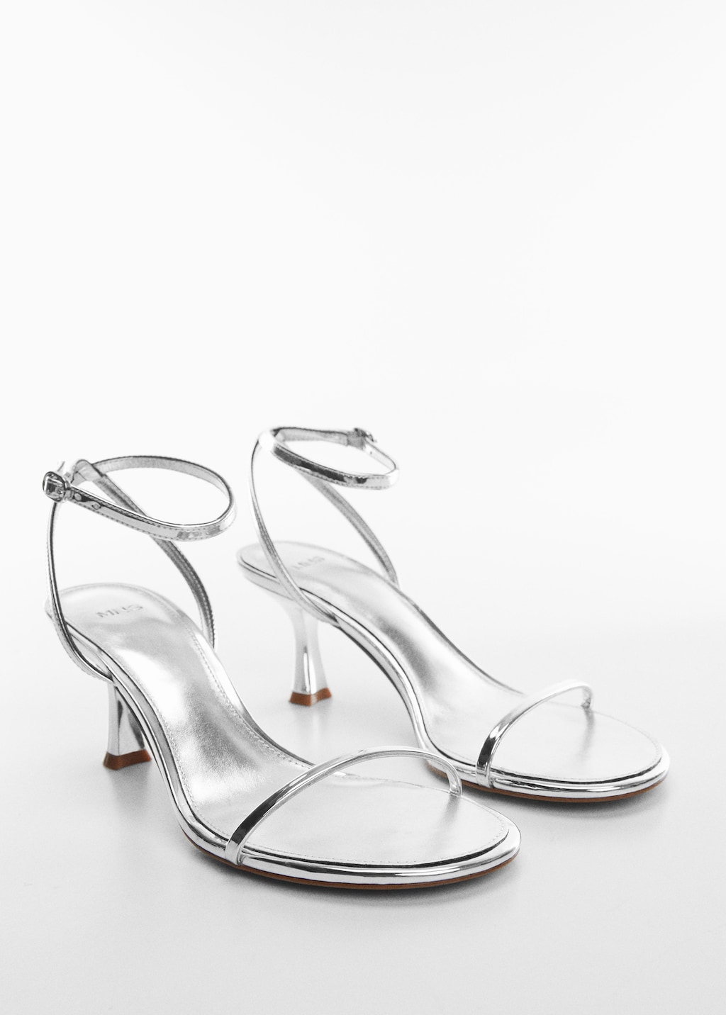 Silver sandals medium heel store