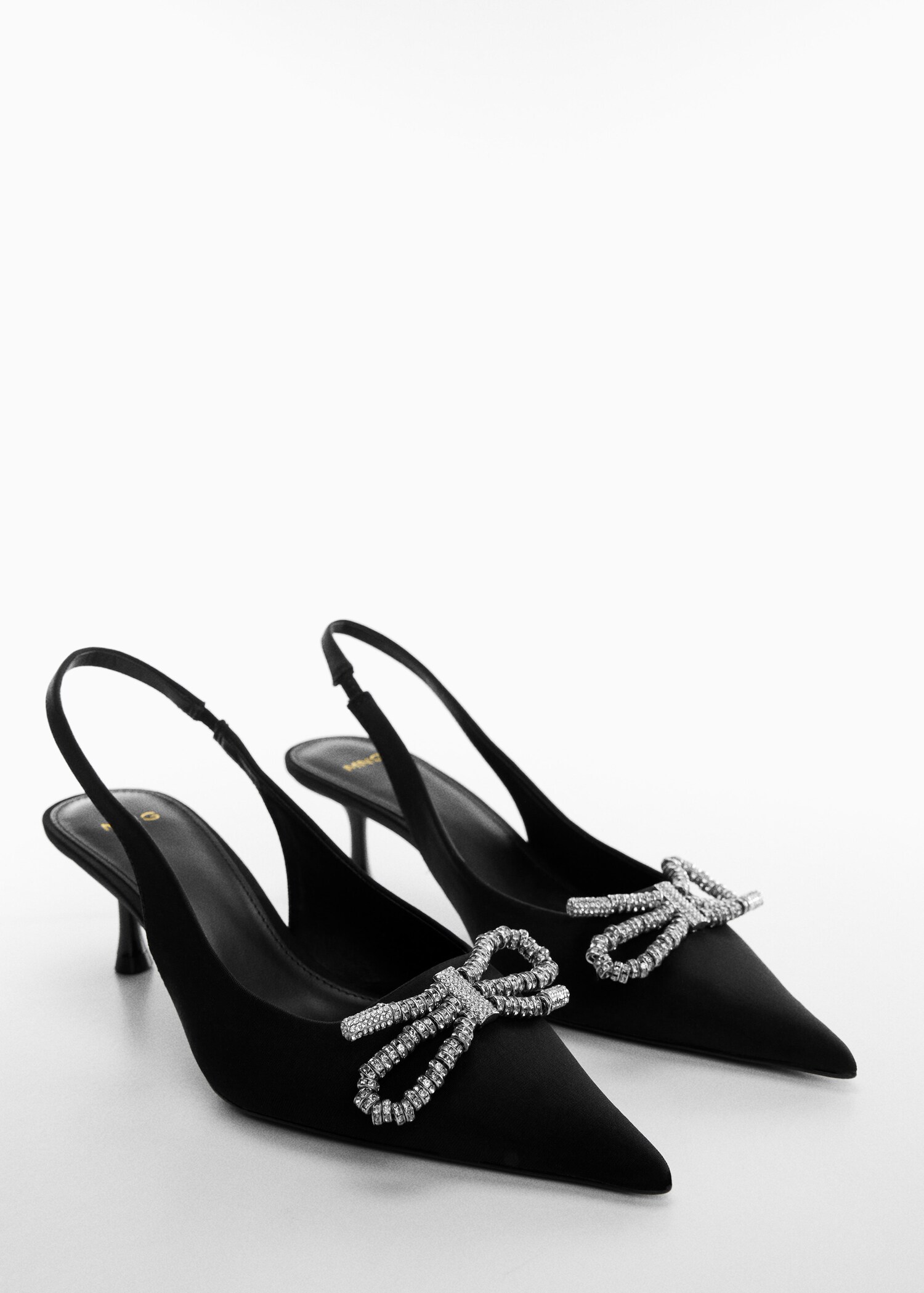 Shoes with rhinestone bow detail - Medium plane