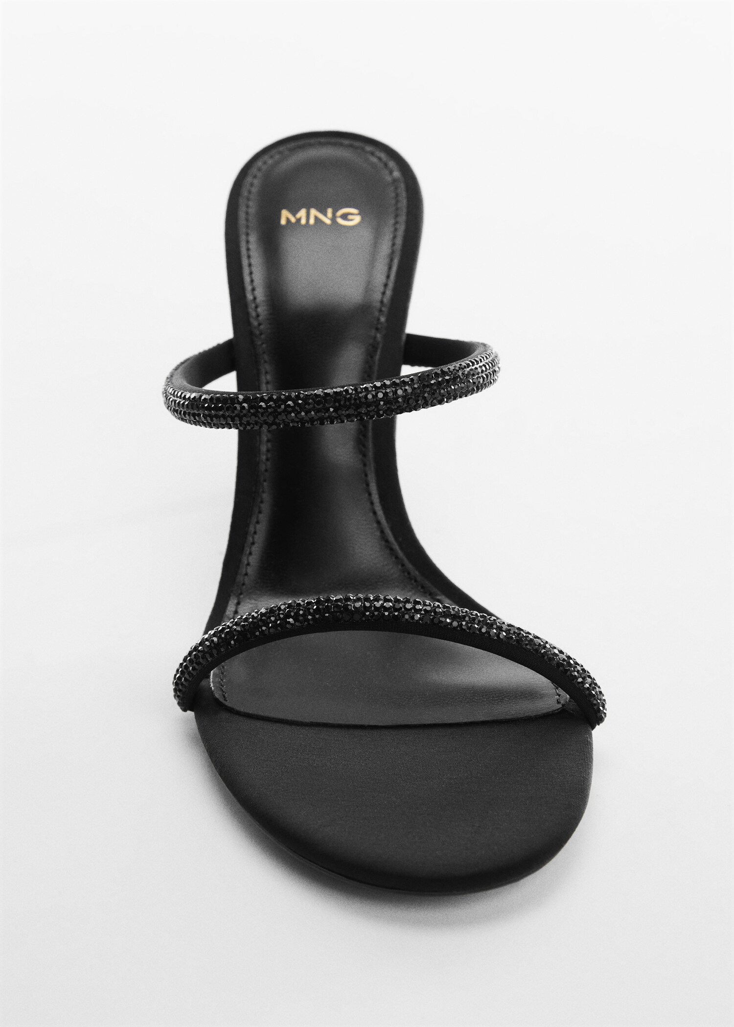 Heeled sandals with rhinestone straps - Details of the article 1