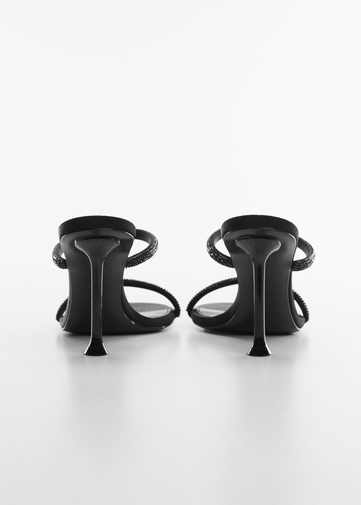 Heeled sandals with rhinestone straps - Details of the article 2
