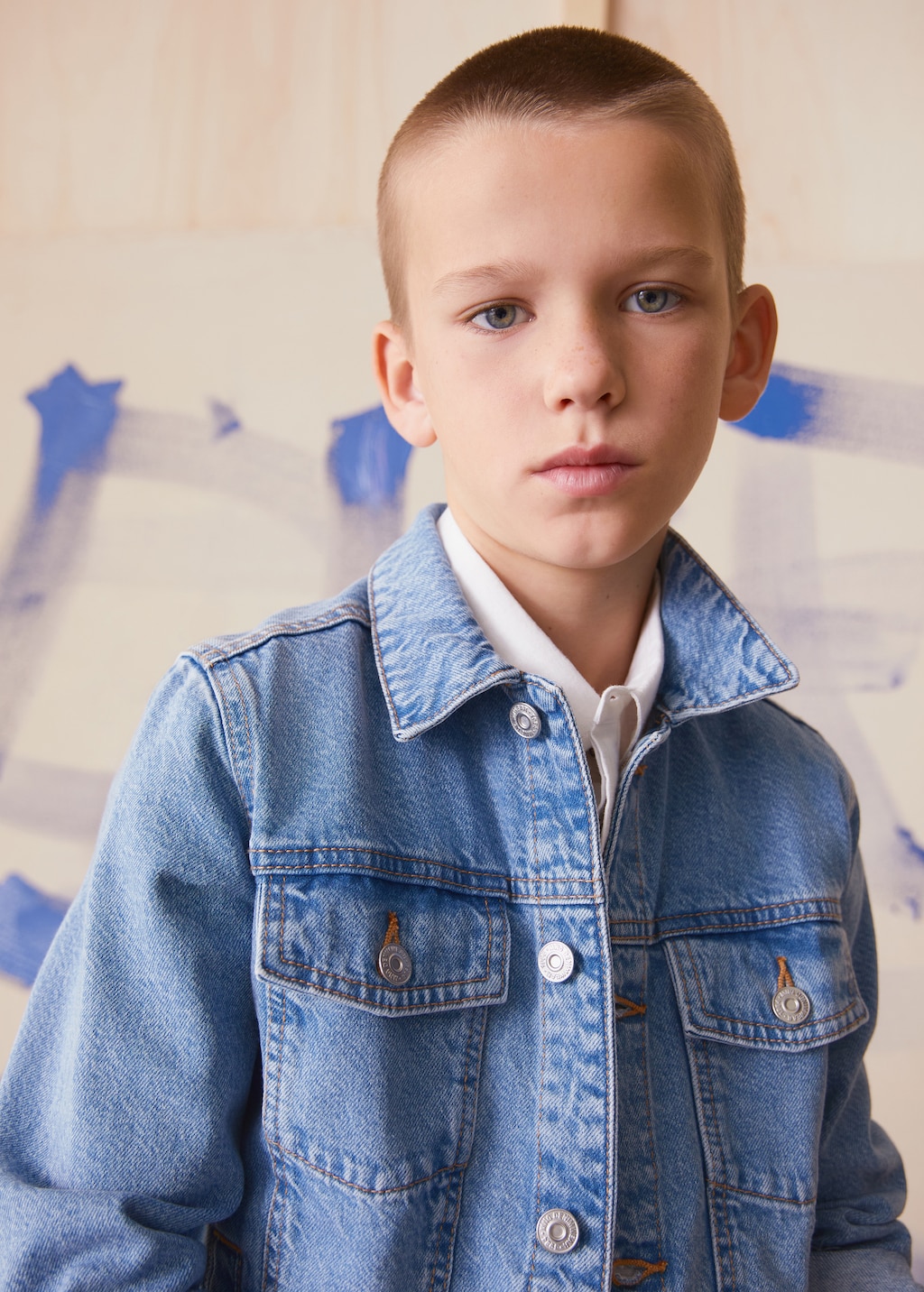 Pocketed denim jacket - Boys | MANGO OUTLET USA