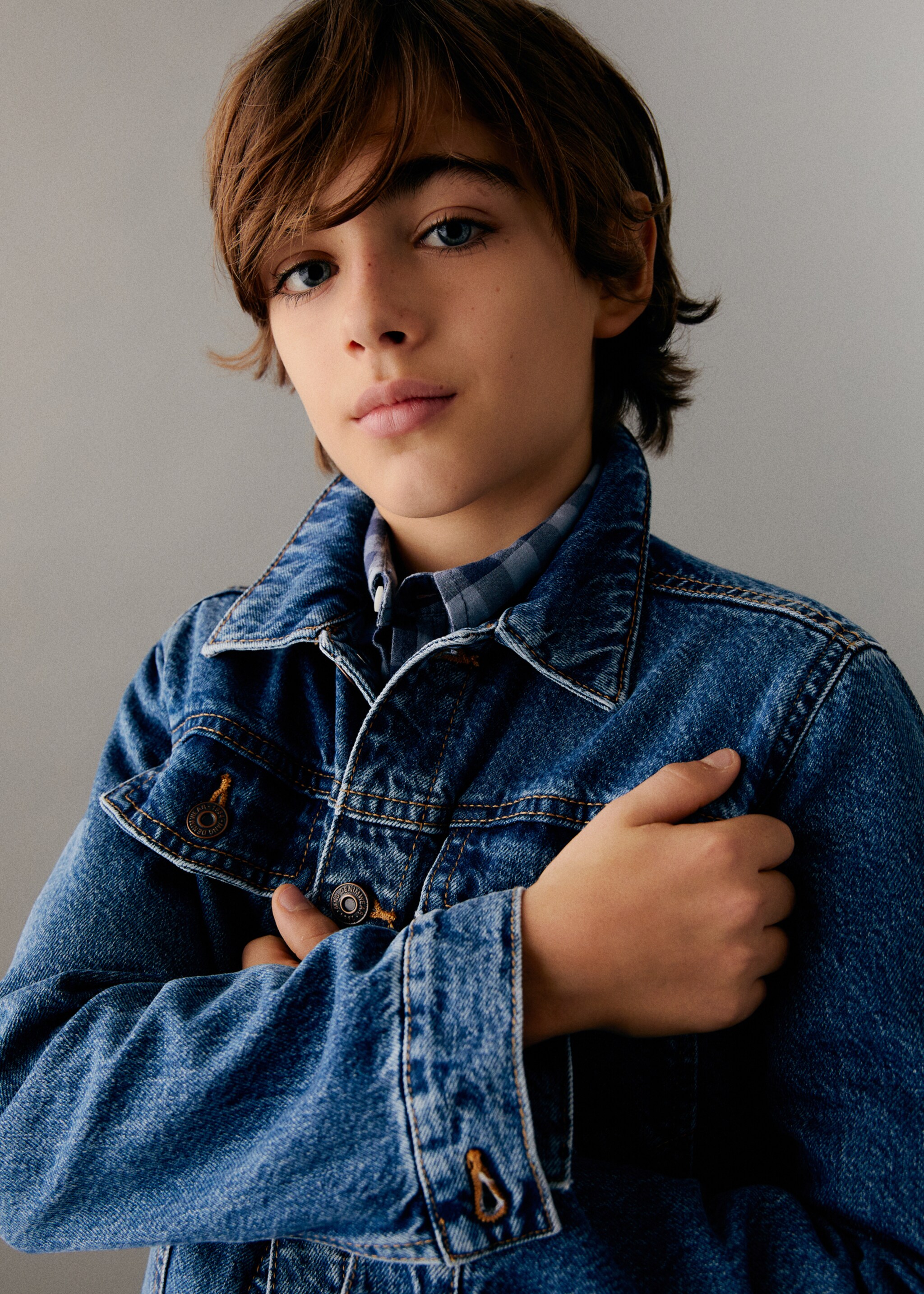 Pocketed denim jacket - Medium plane